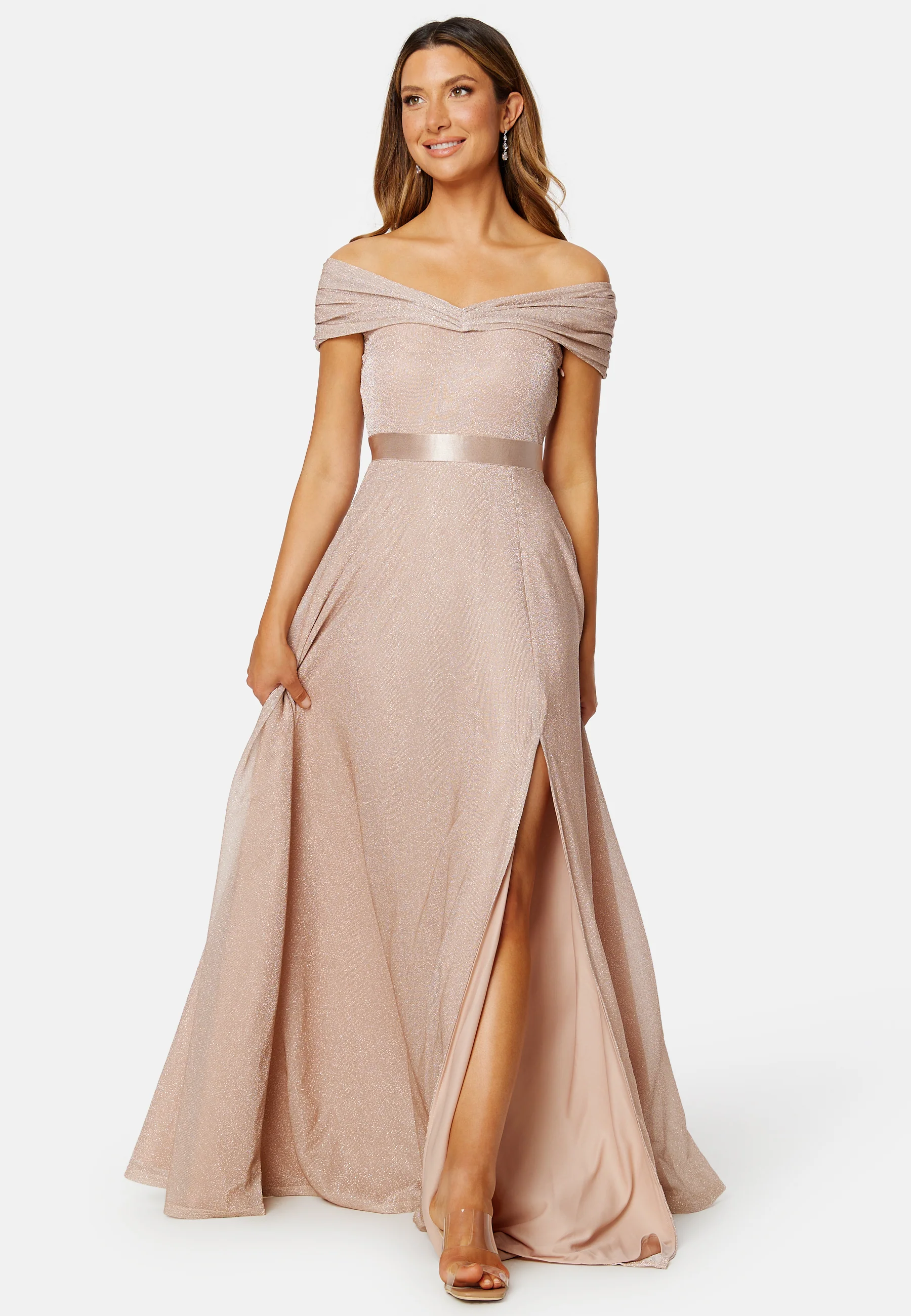 Glitter Bardot Maxi Dress - Image 2