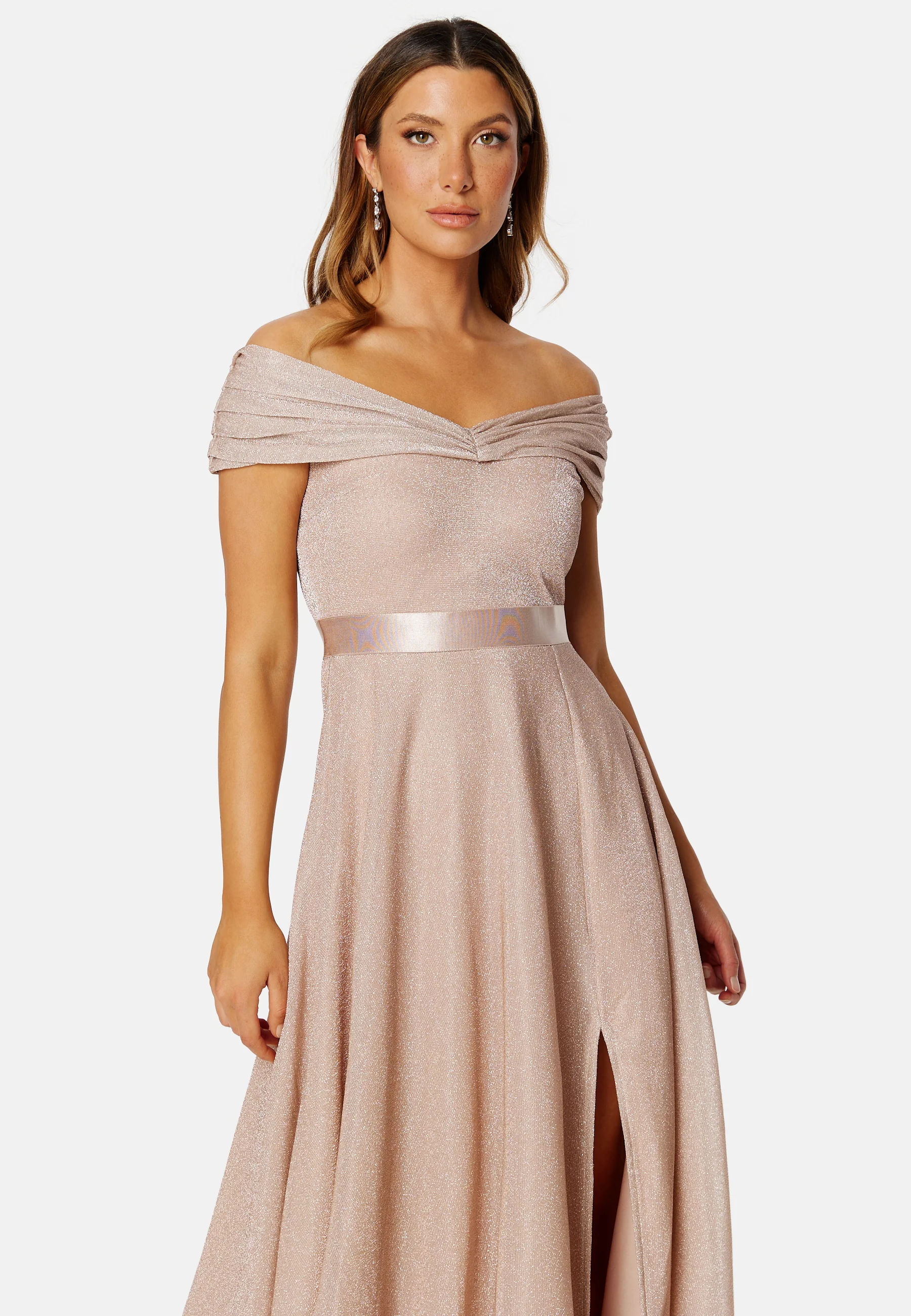 Glitter Bardot Maxi Dress - Image 3