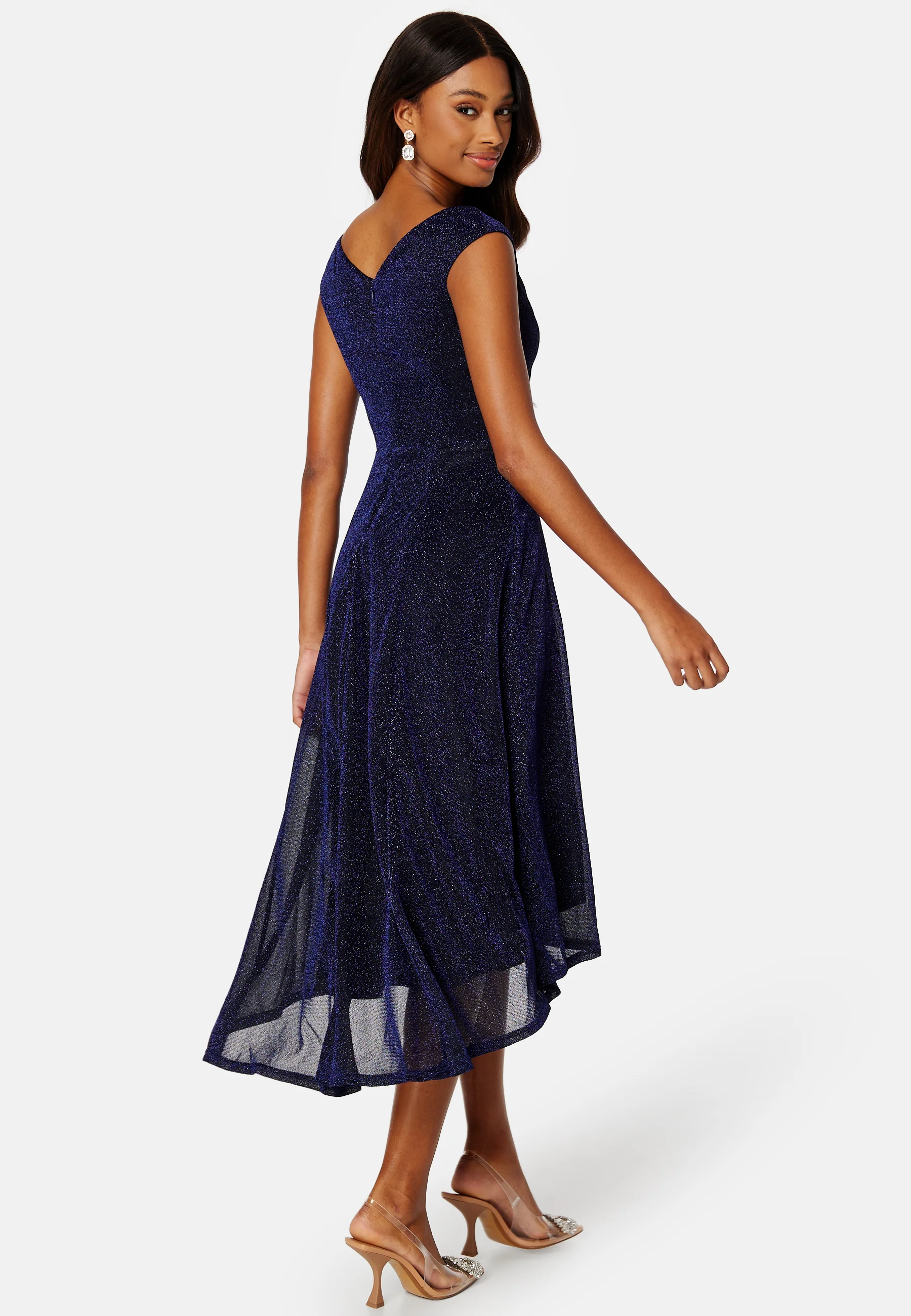 Glitter High Low Midi Dress - Image 2