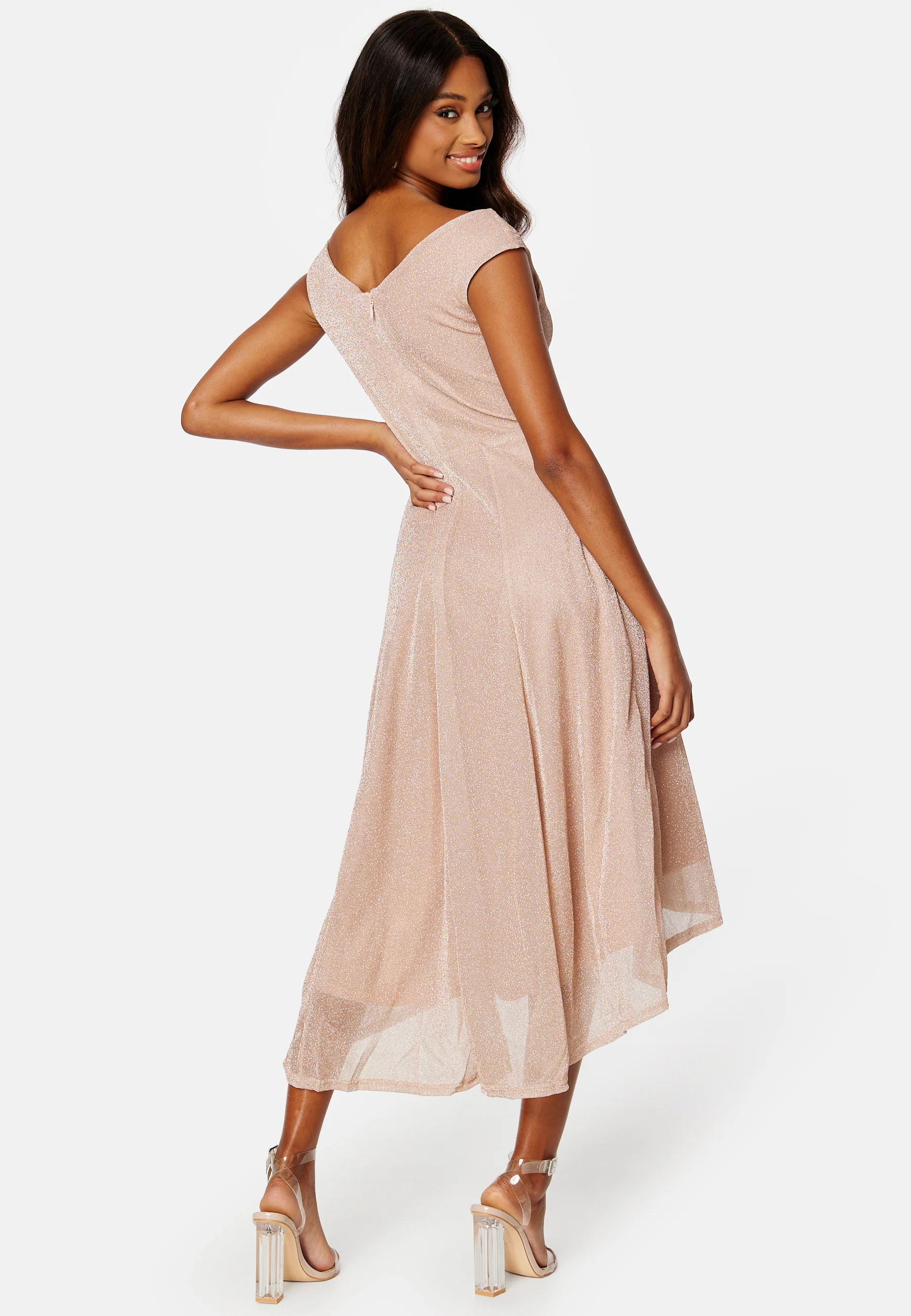Glitter High Low Midi Dress - Image 2