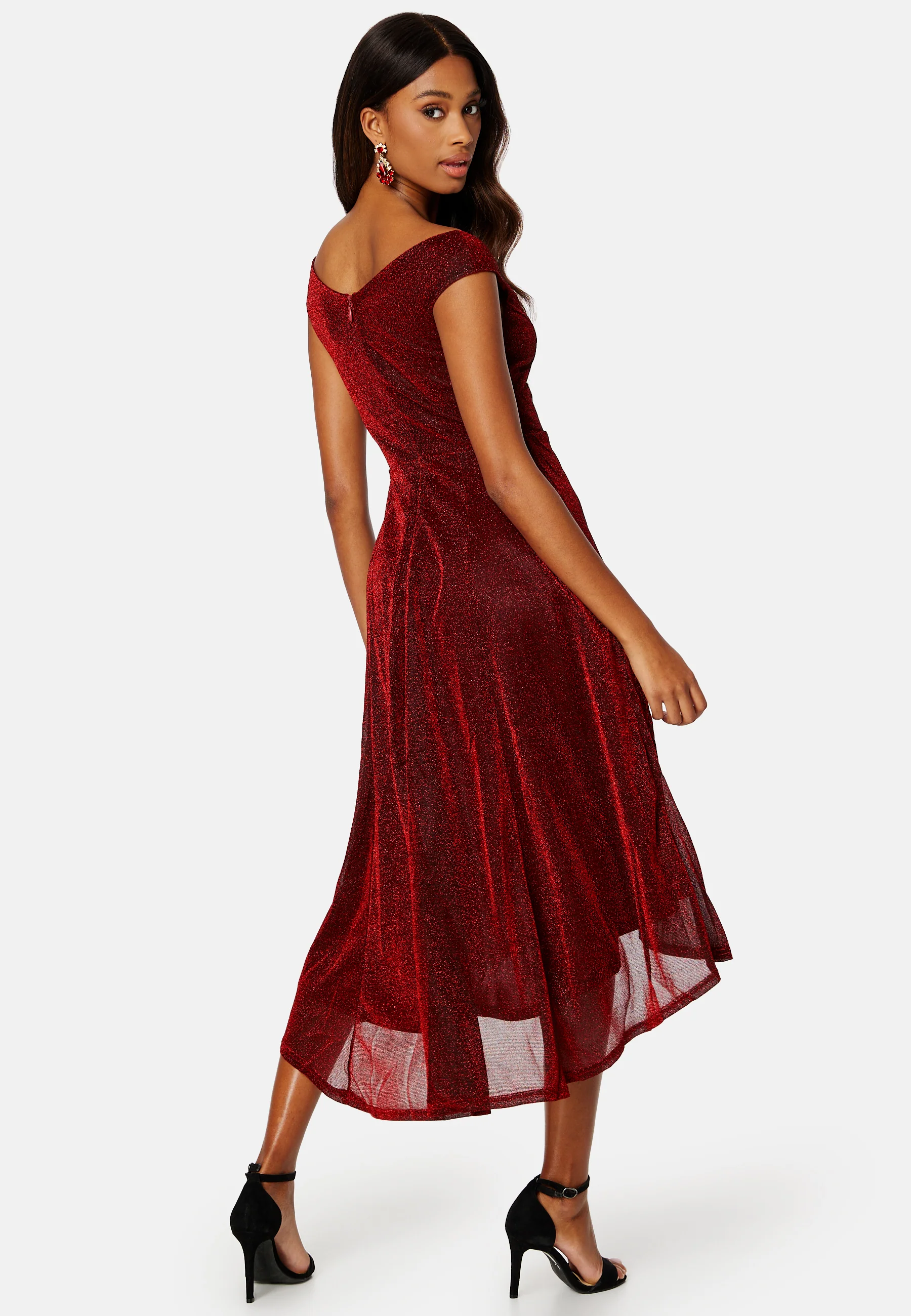Glitter High Low Midi Dress - Image 3