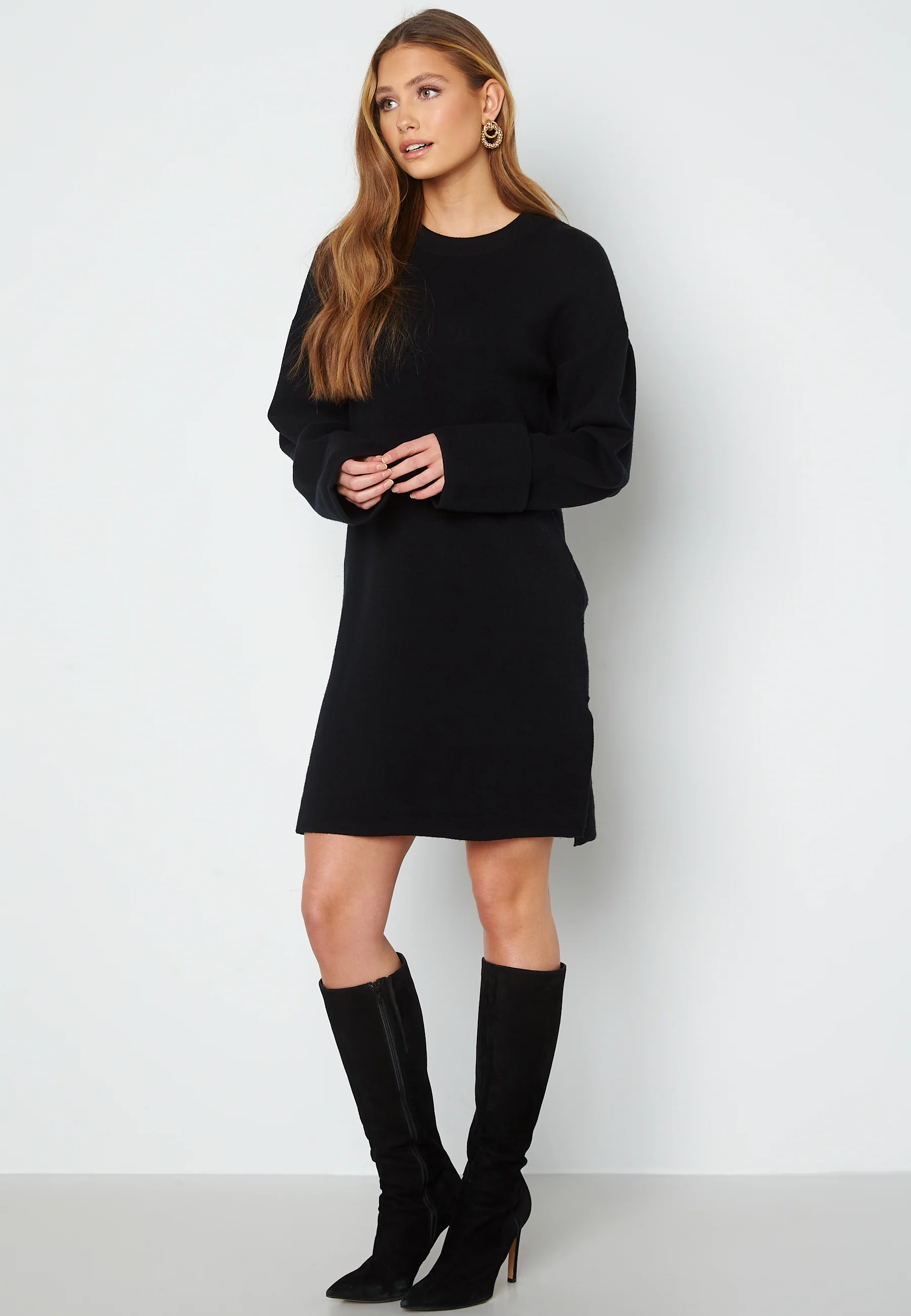 Gold Needle LS Short O-Neck Dress - Image 2