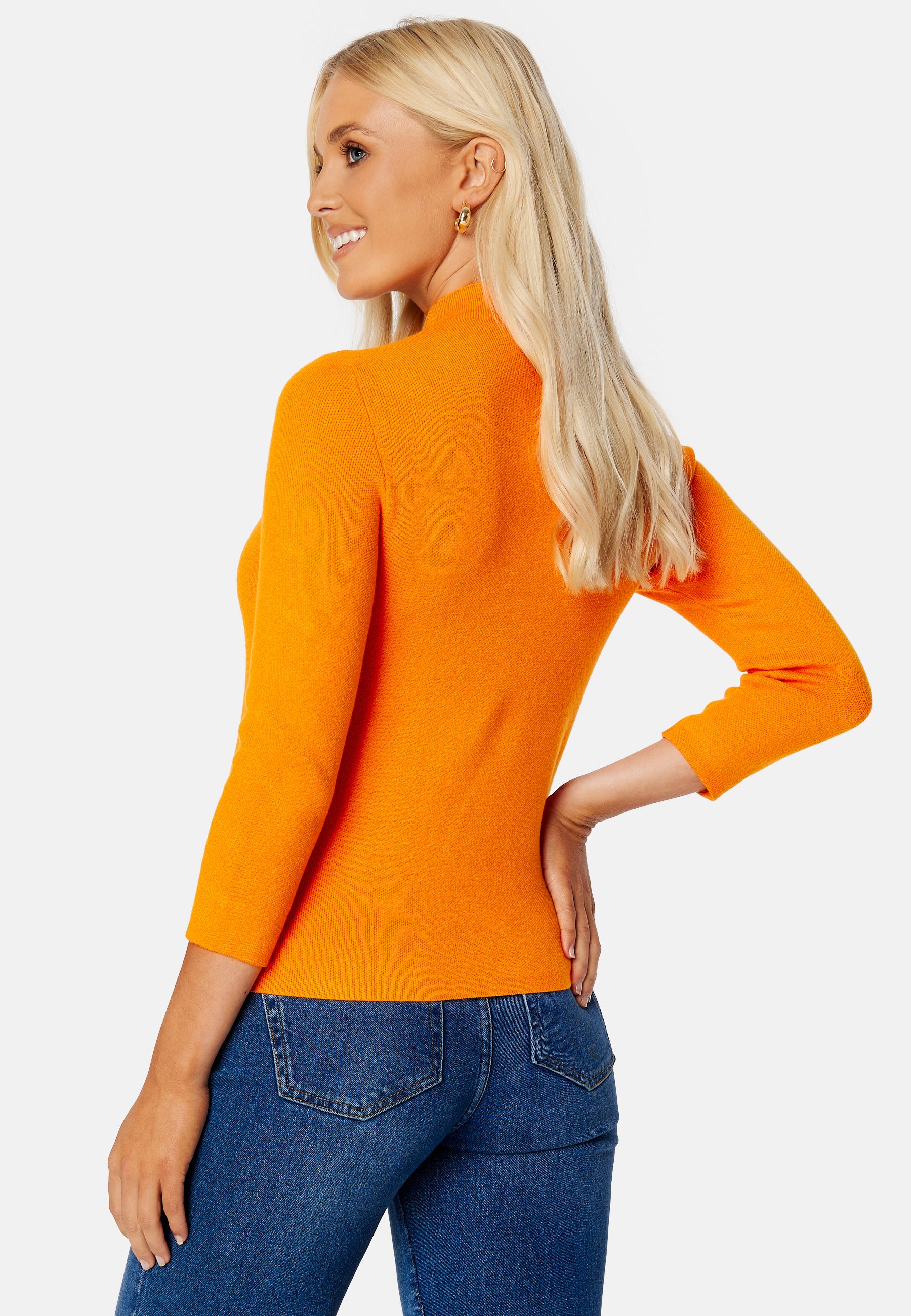 Gold Rib 3/4 FunnelneckBlouse - Image 3