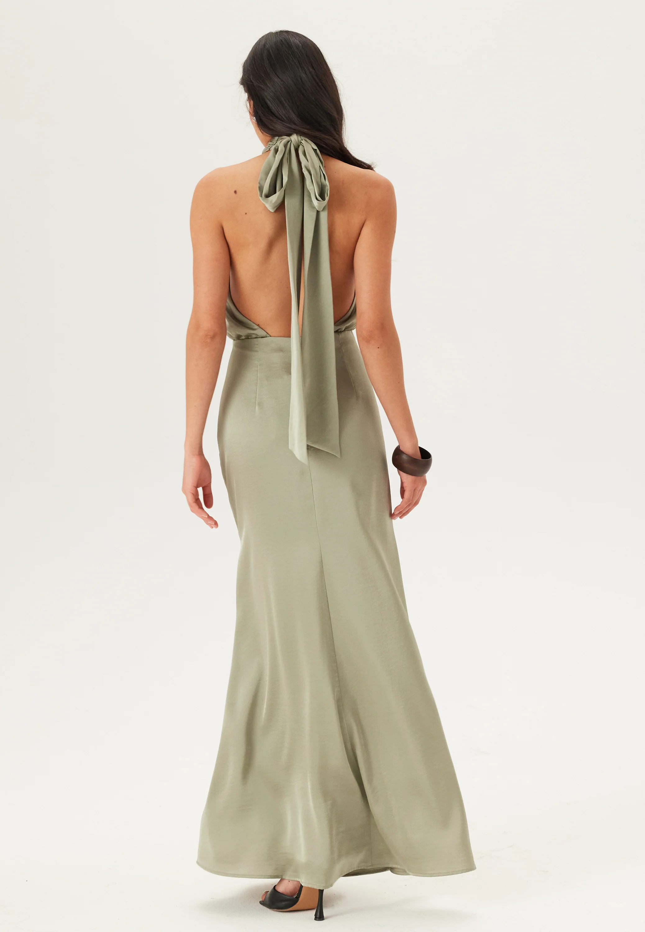 Halterneck Satin Gown - Image 4