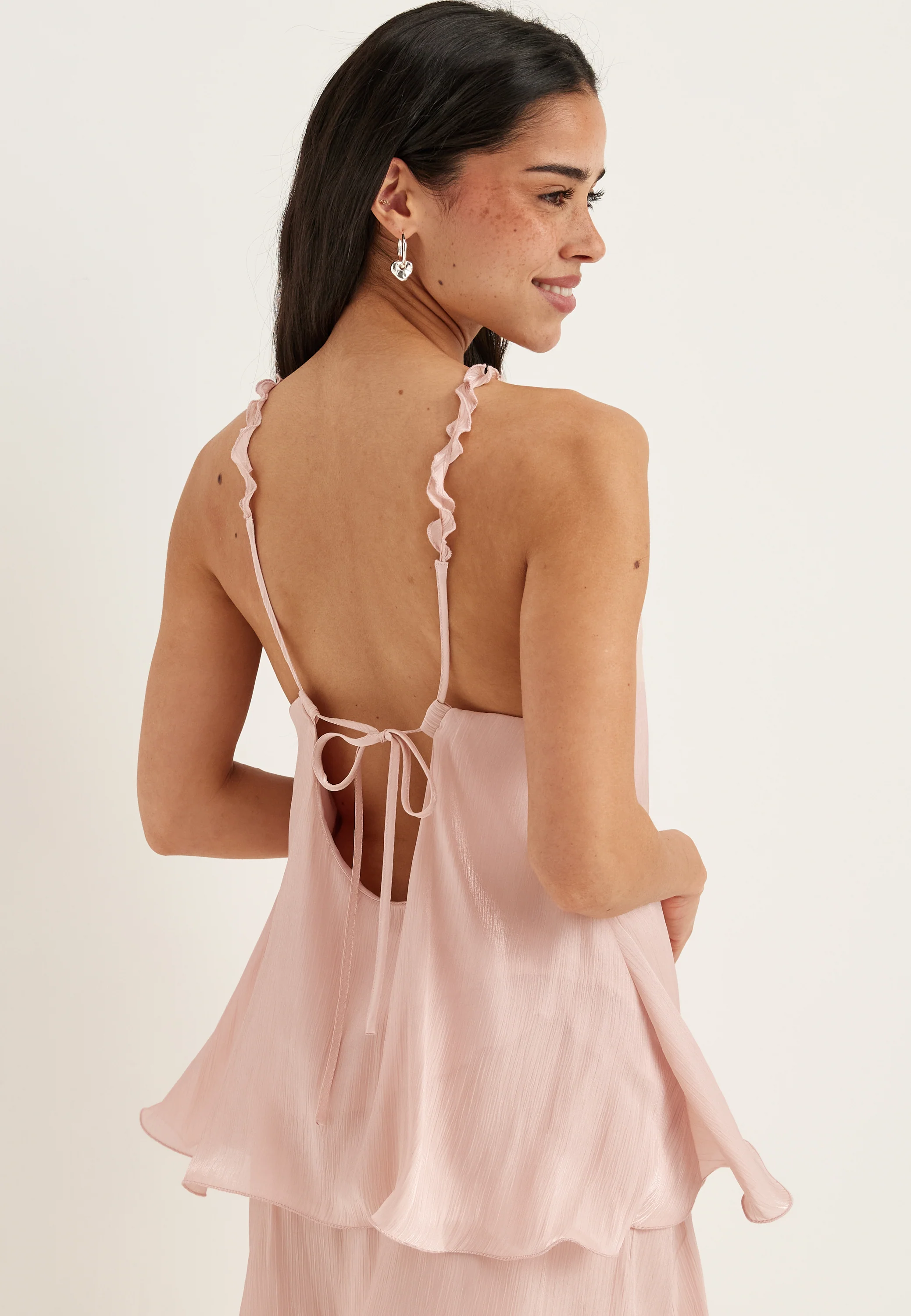 Halterneck Shimmer Flounce Top - Image 5