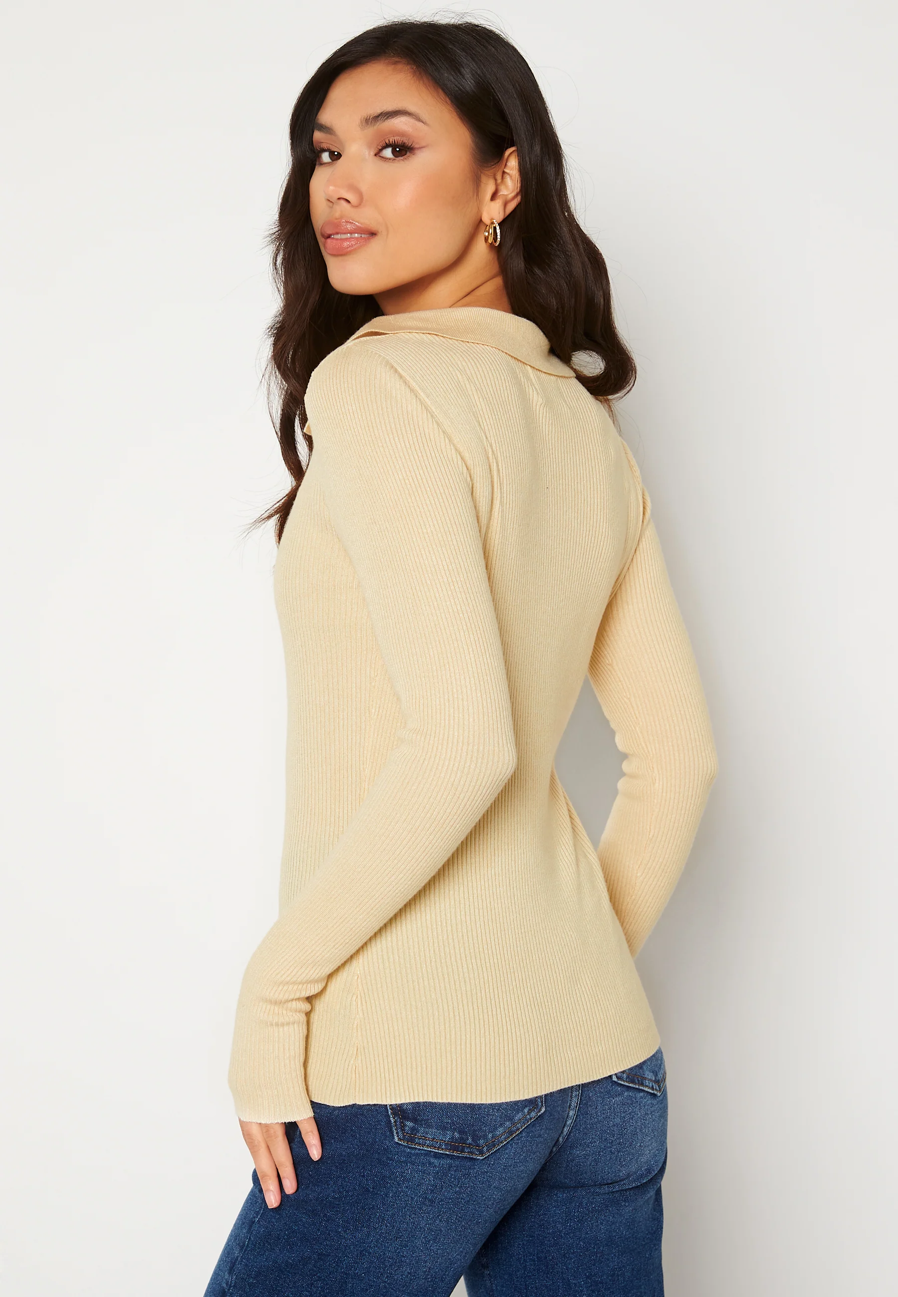 Hartley LS V-Neck Polo Knit - Image 3
