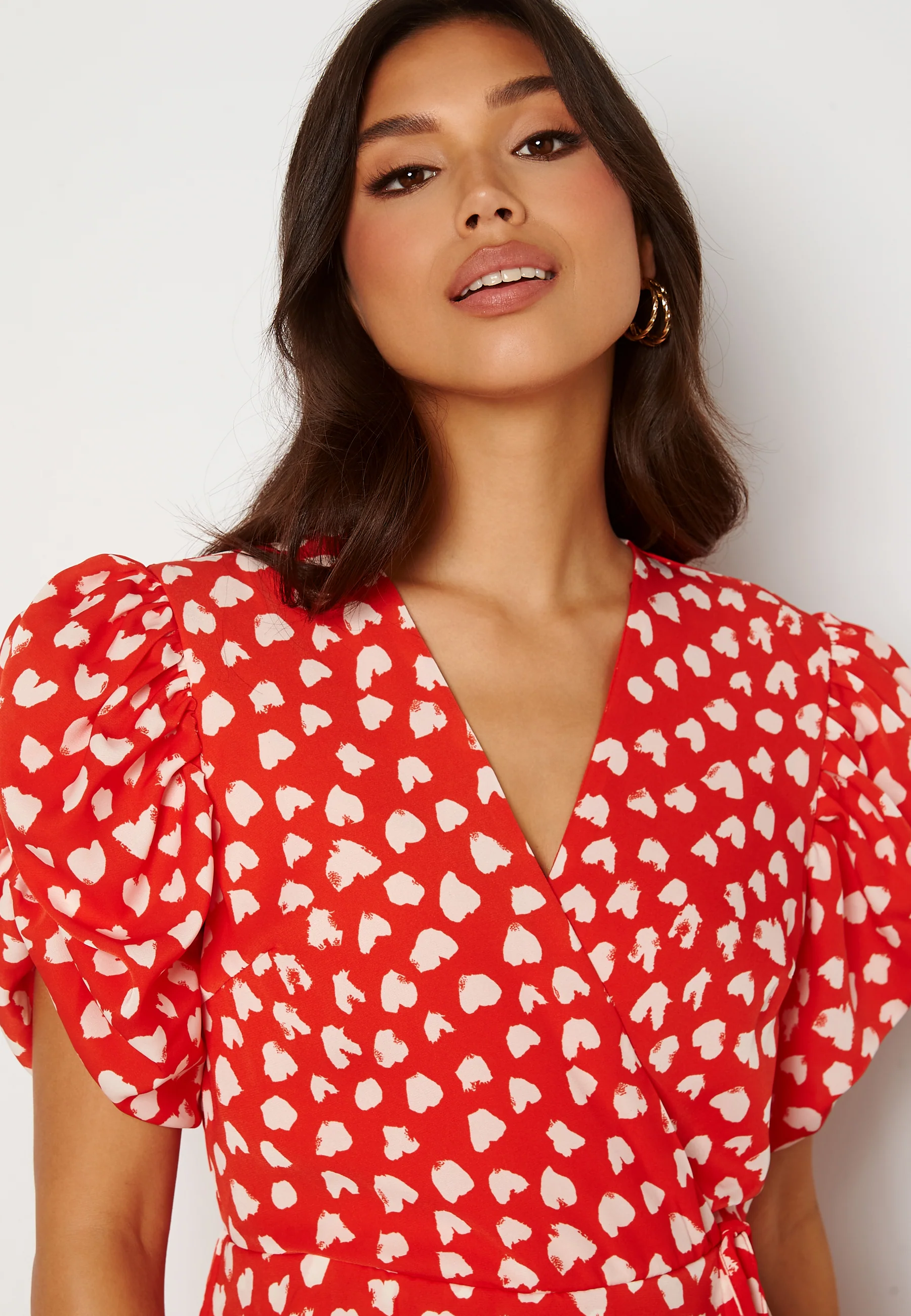 Heart Print Midi Dress - Image 4
