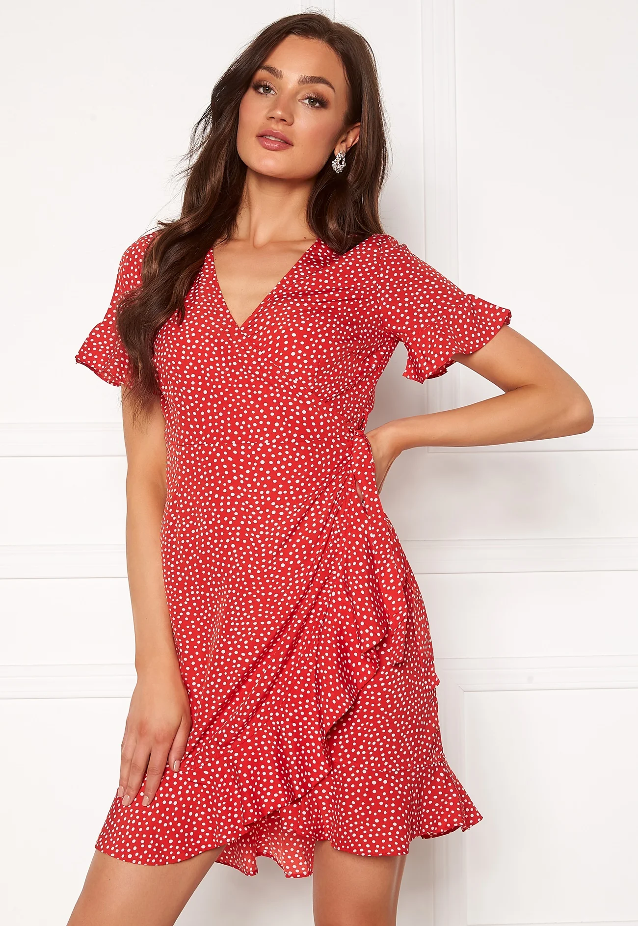 Henna 2/4 Wrap Frill Dress - Image 3