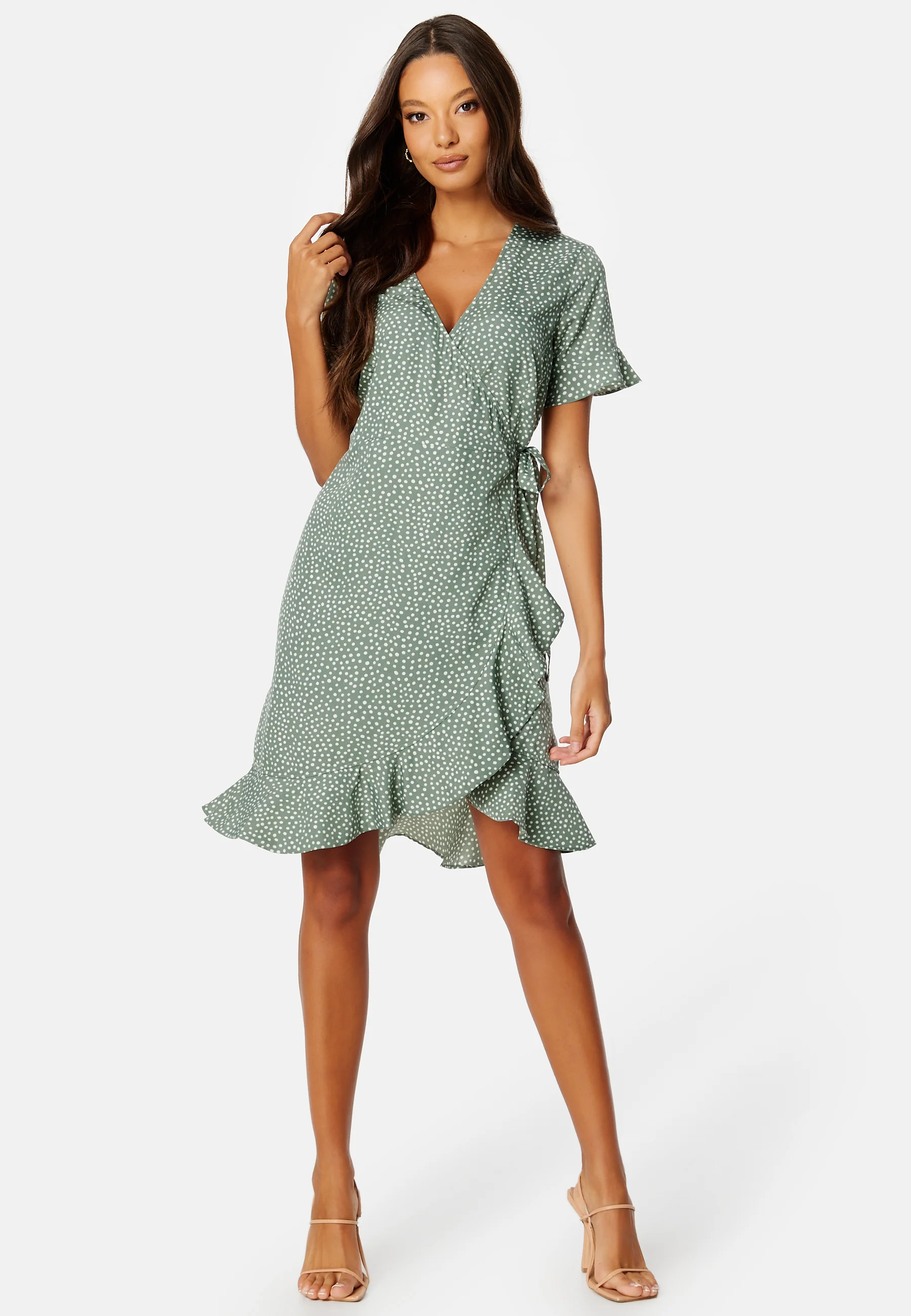 Henna 2/4 Wrap Frill Dress - Image 2