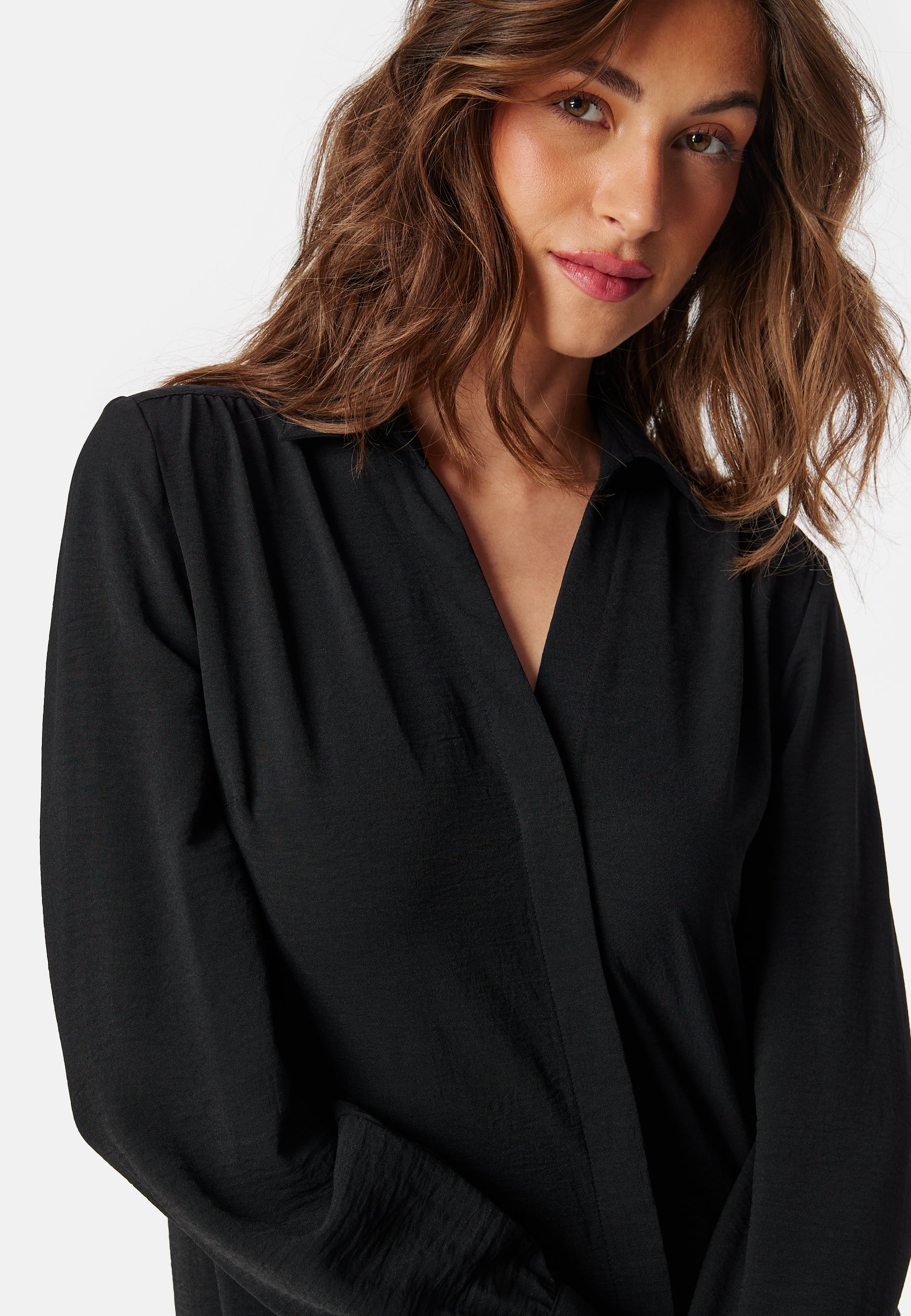 Hidden Button Shirt Dress - Image 3