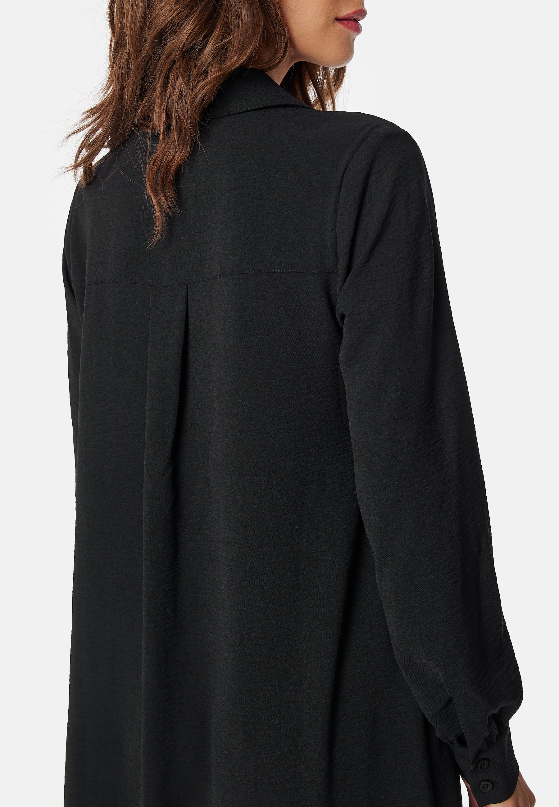 Hidden Button Shirt Dress - Image 4