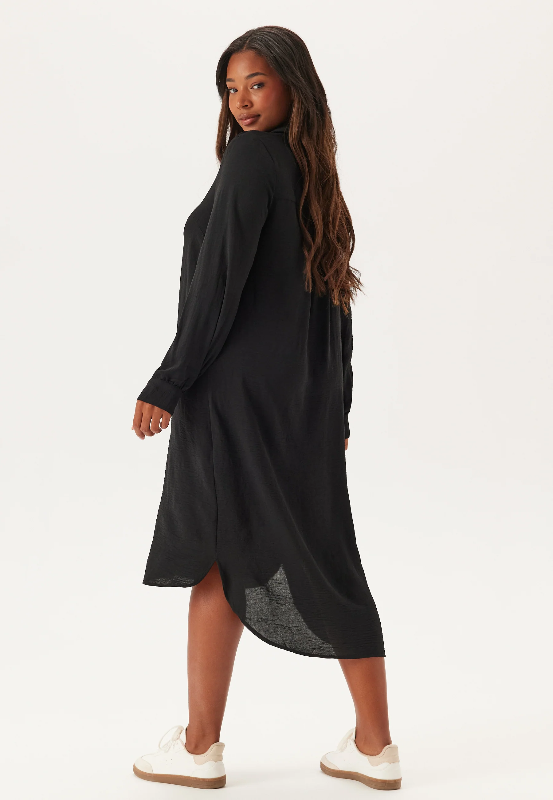 Hidden Button Shirt Dress - Image 6