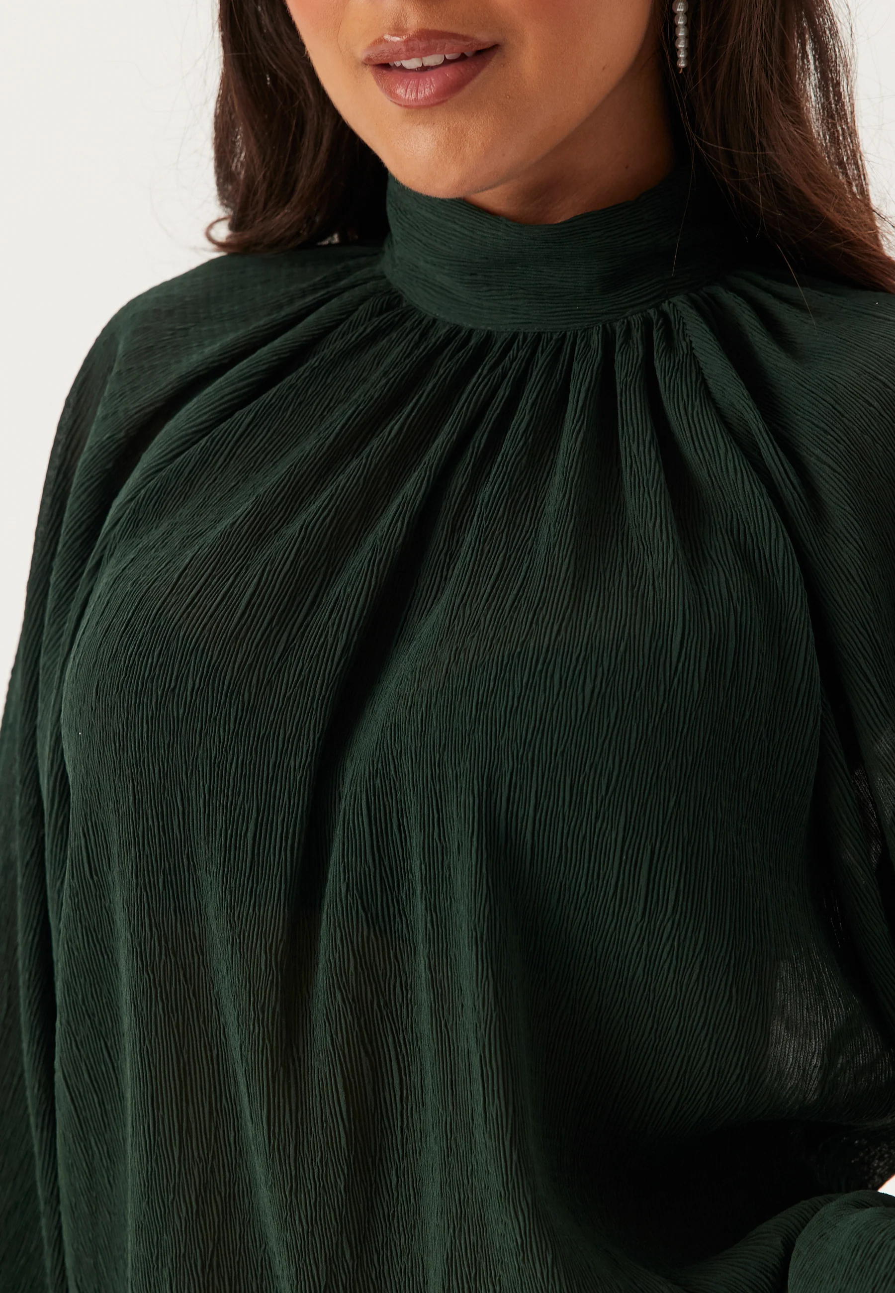 High Collar Structured Blouse - Image 4