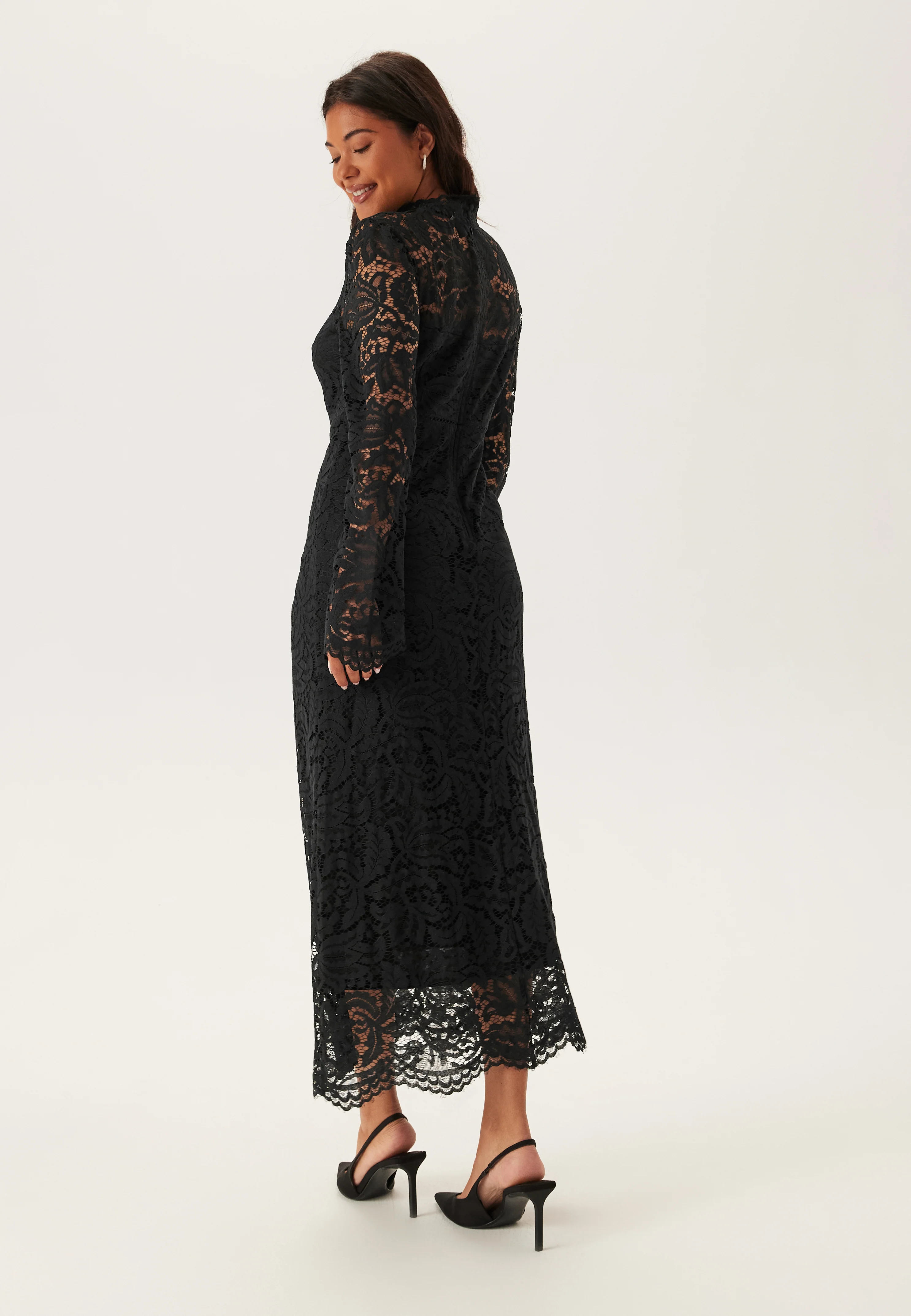 High Neck Cotton Lace Dress - Image 3