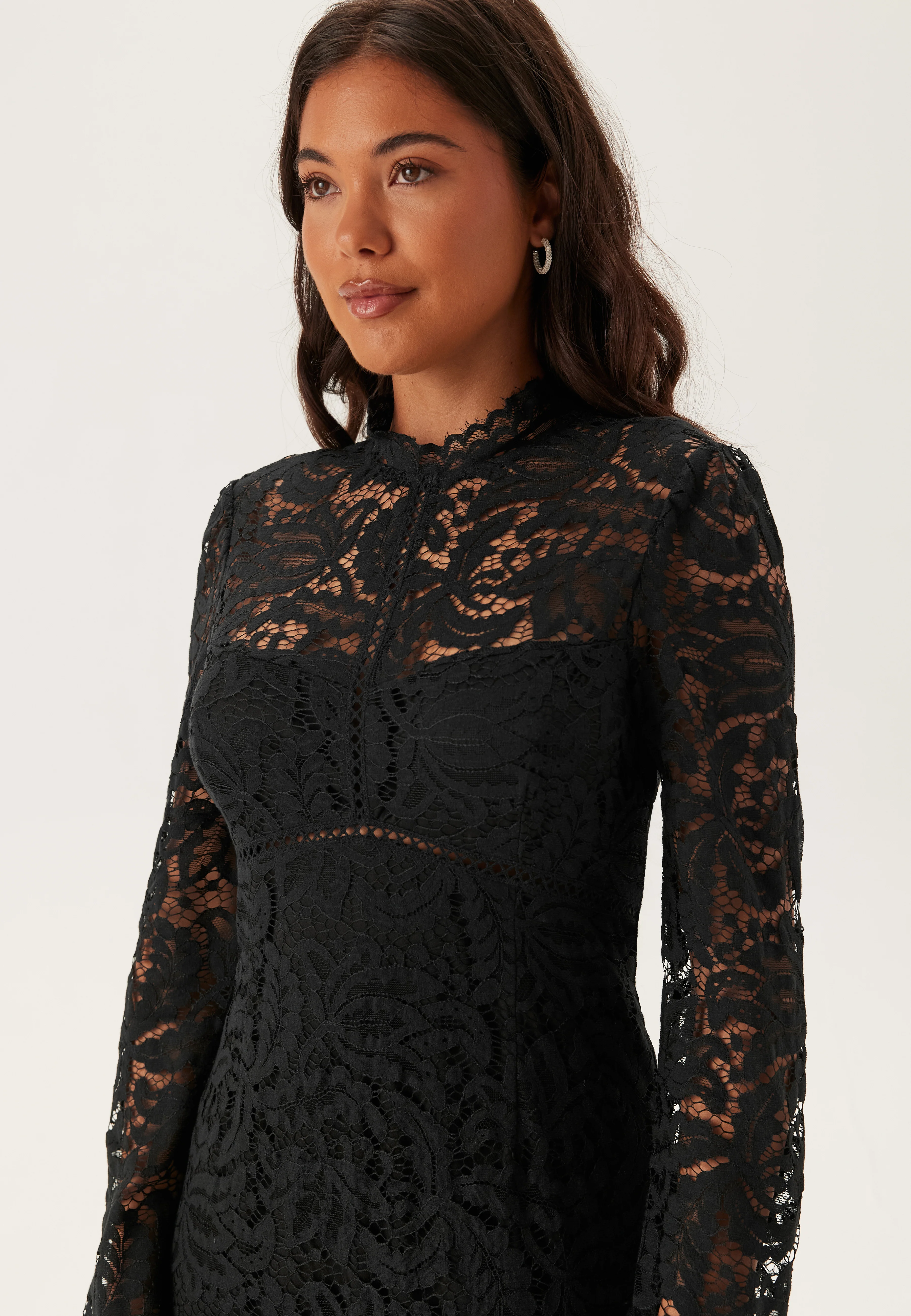 High Neck Cotton Lace Dress - Image 6