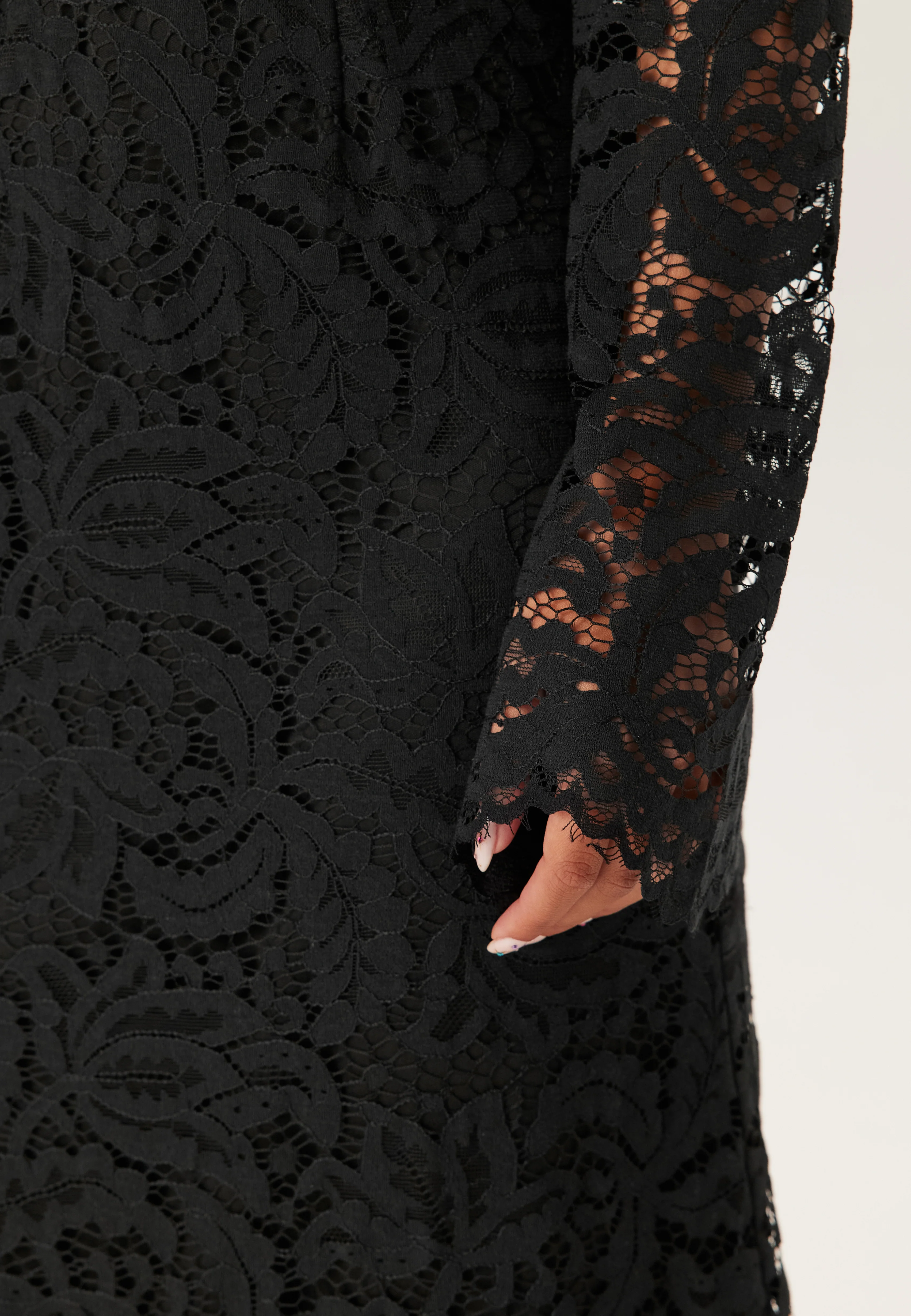 High Neck Cotton Lace Dress - Image 7