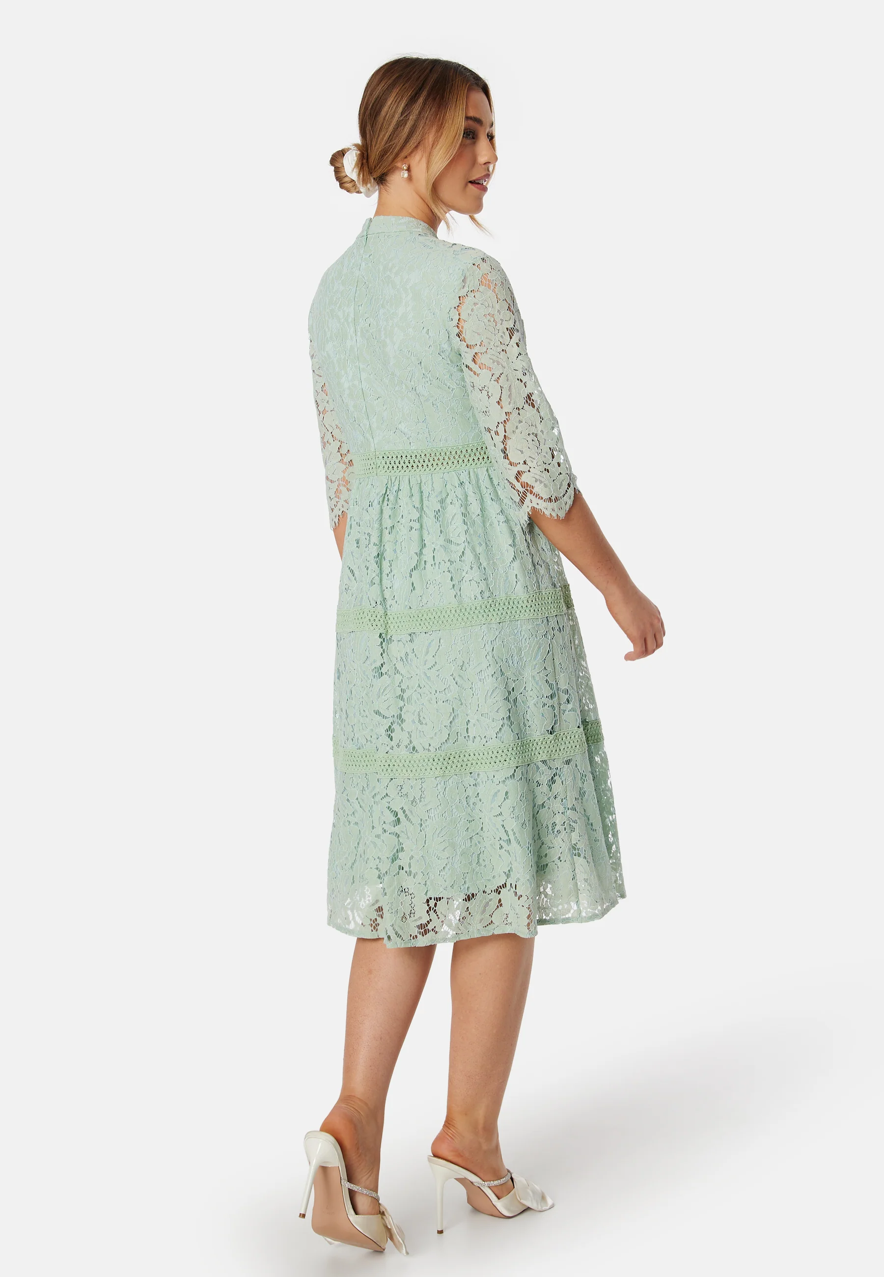 High Neck Lace Dress - Image 3