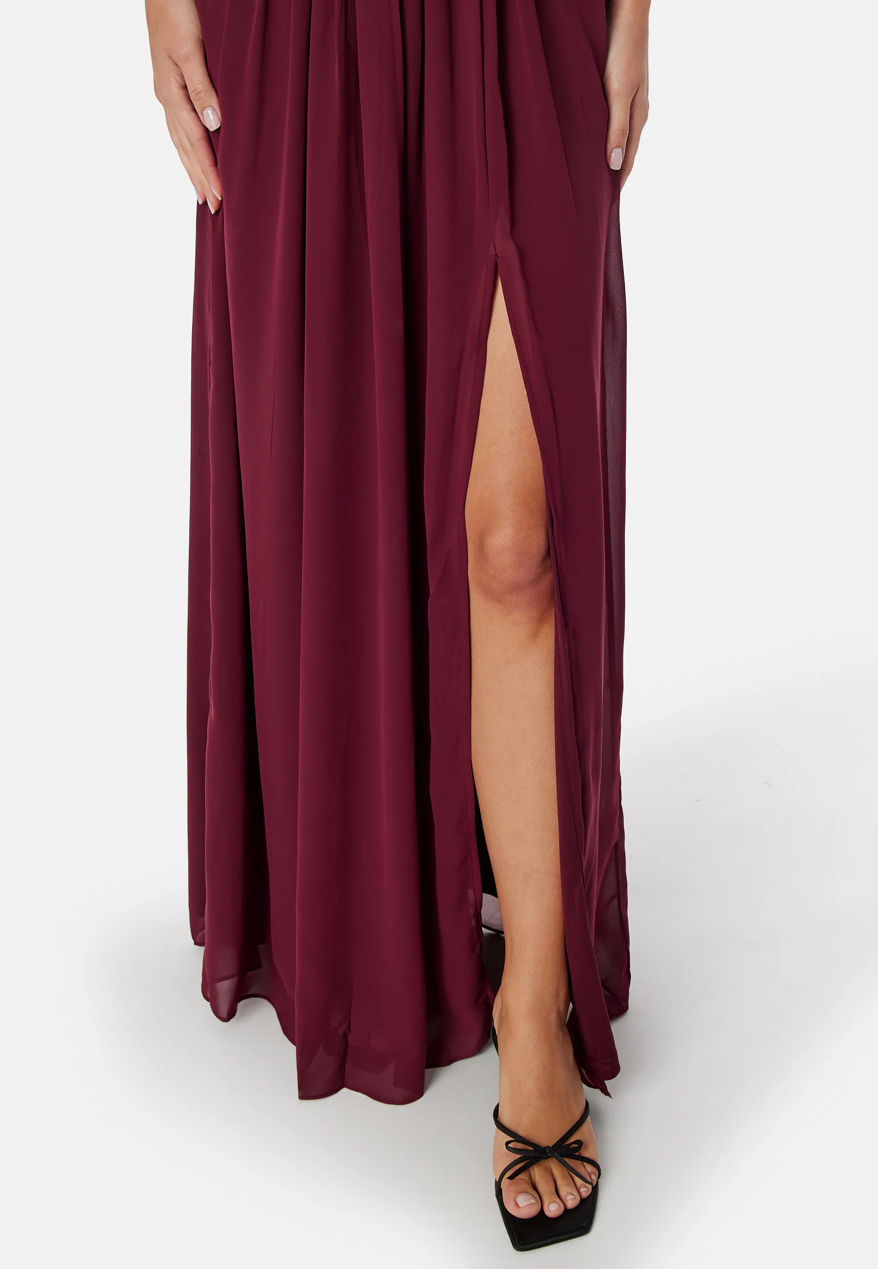 High Neck Maxi Dress With Split - Image 4