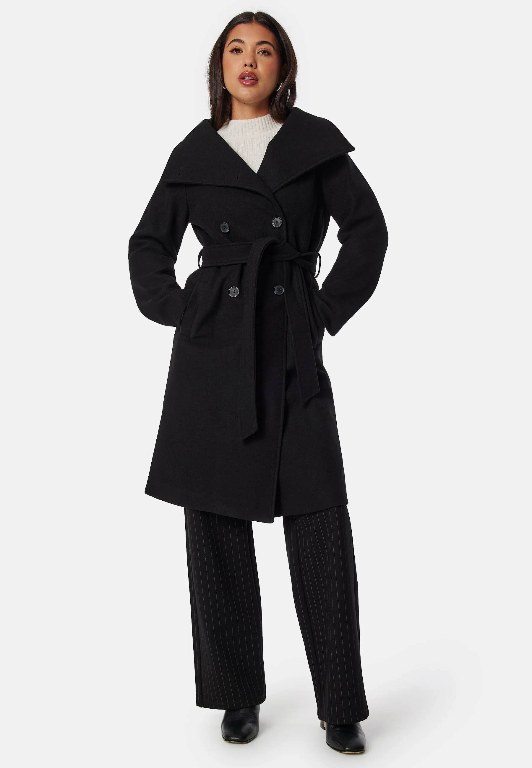 High Neck Midi Coat - Image 3