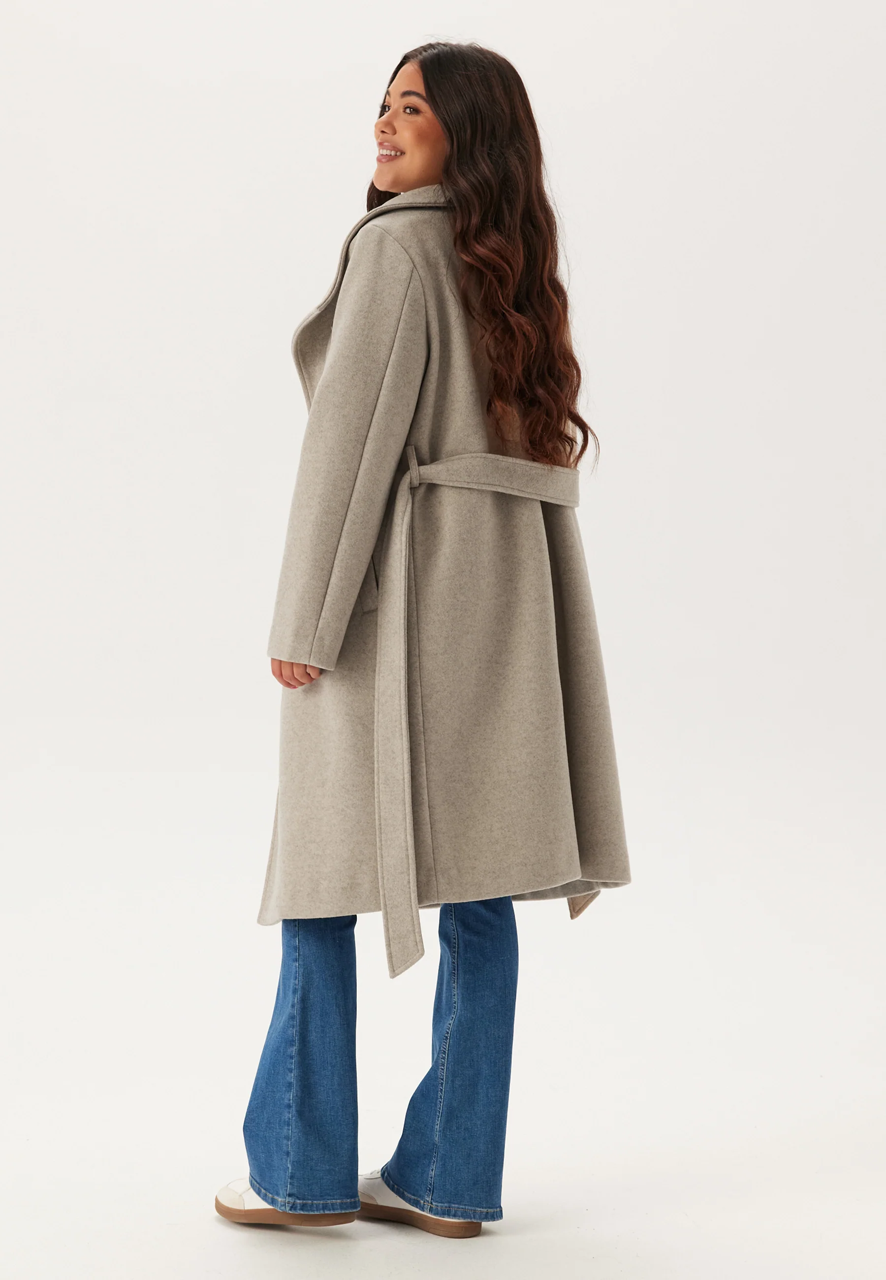 High Neck Midi Coat - Image 4