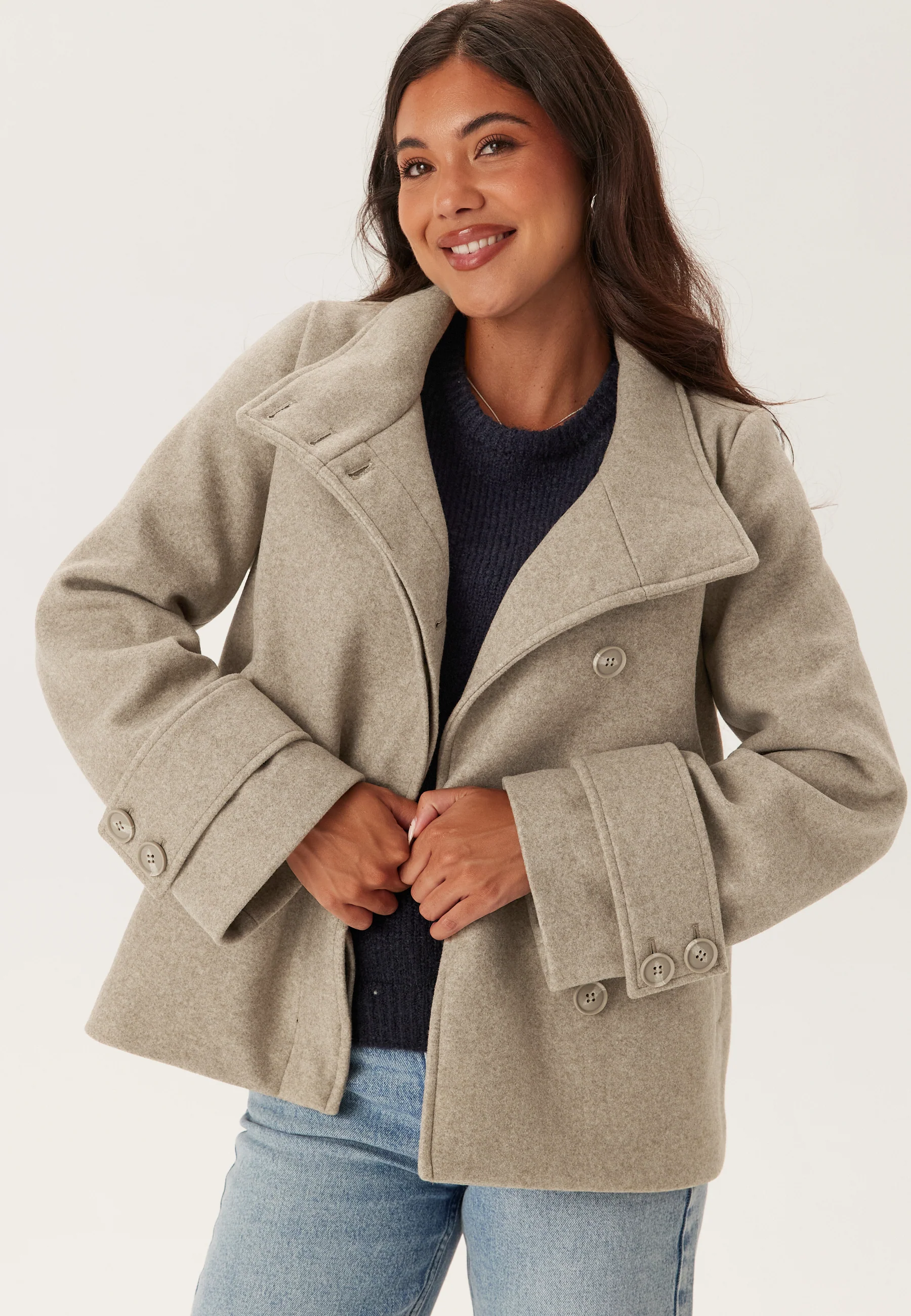 High Neck Short Coat - Image 2