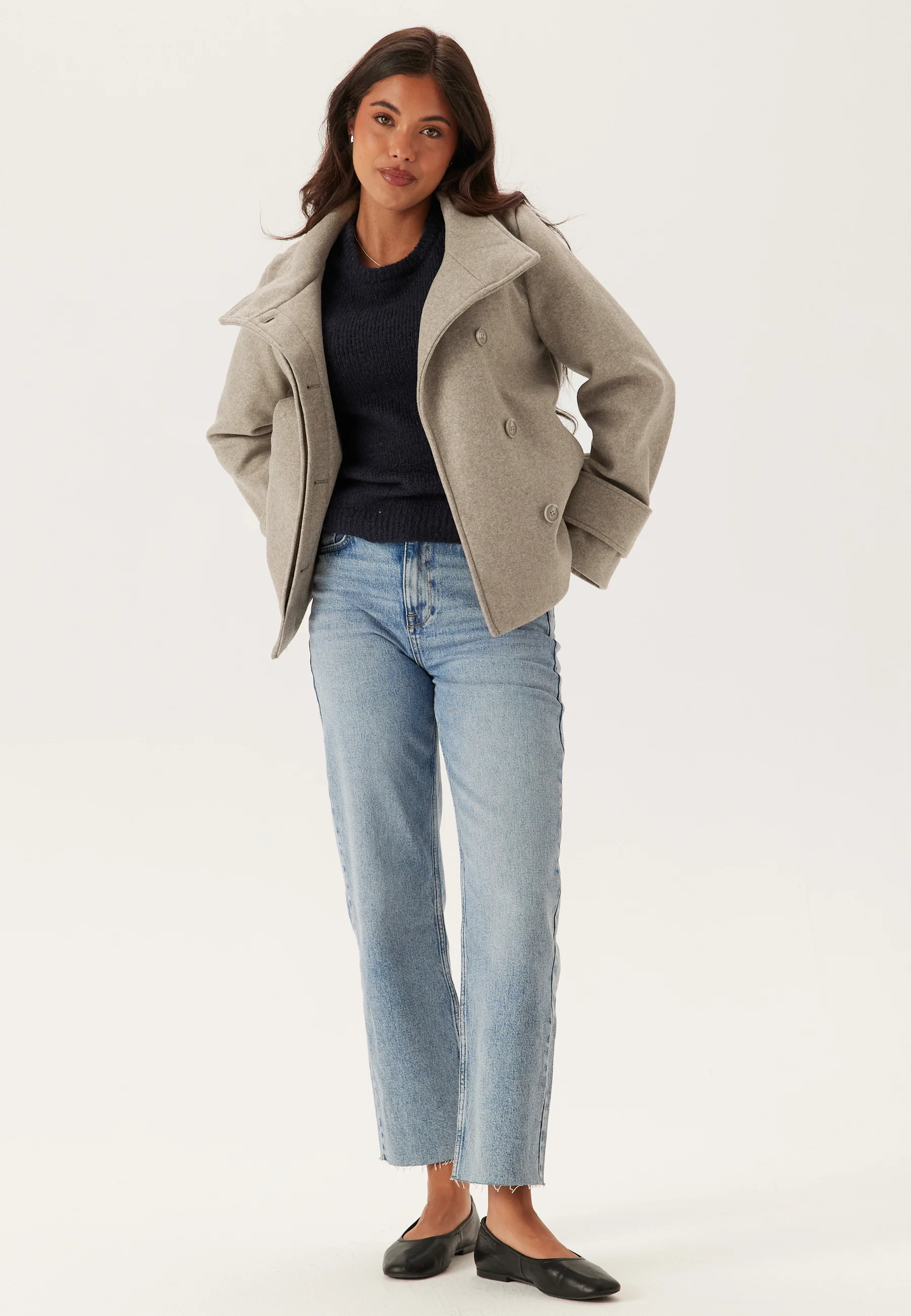 High Neck Short Coat - Image 5