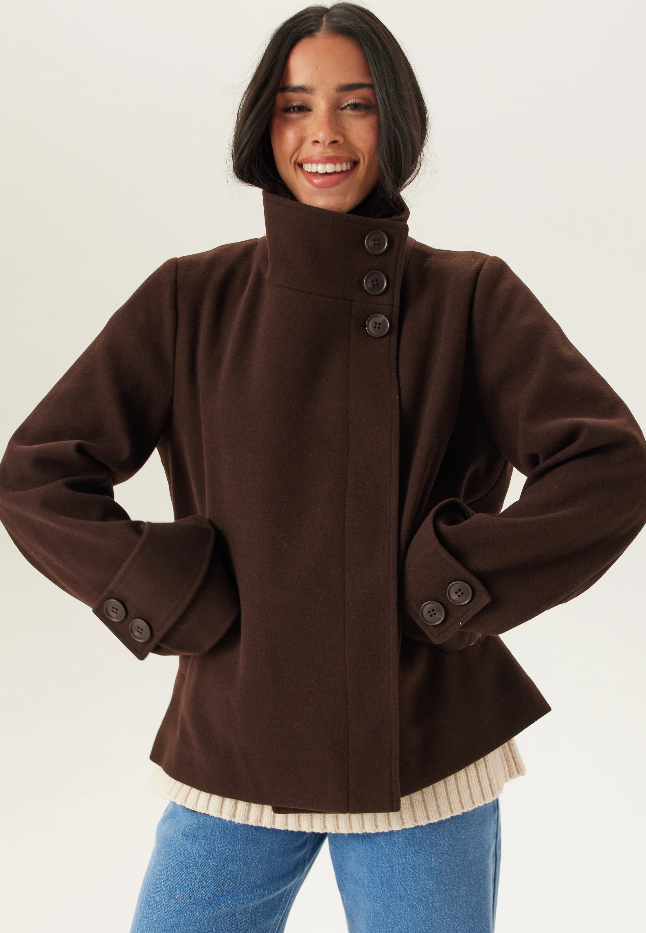 High Neck Short Coat - Image 6