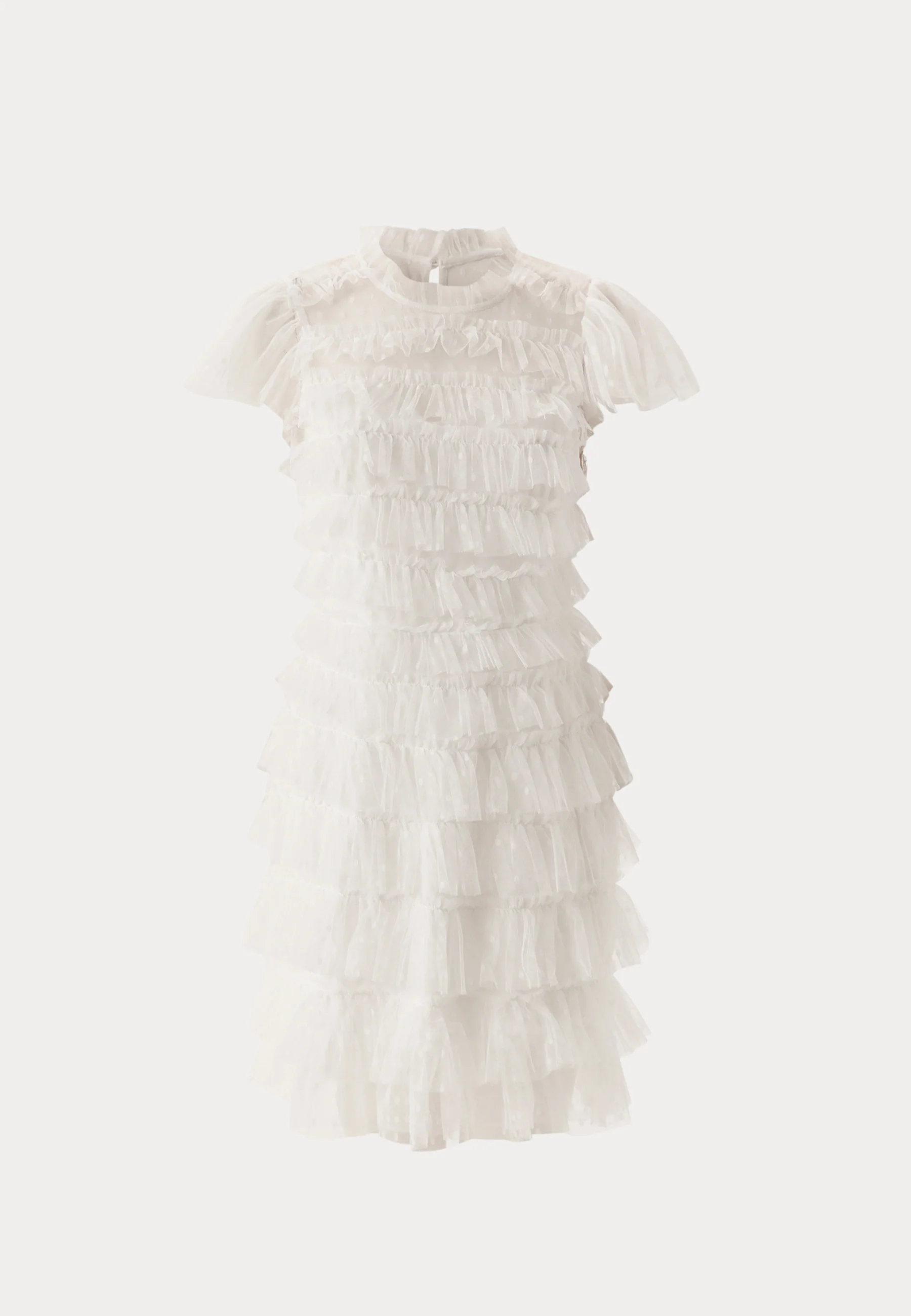 High Neck Tulle Frill Dress - Image 11