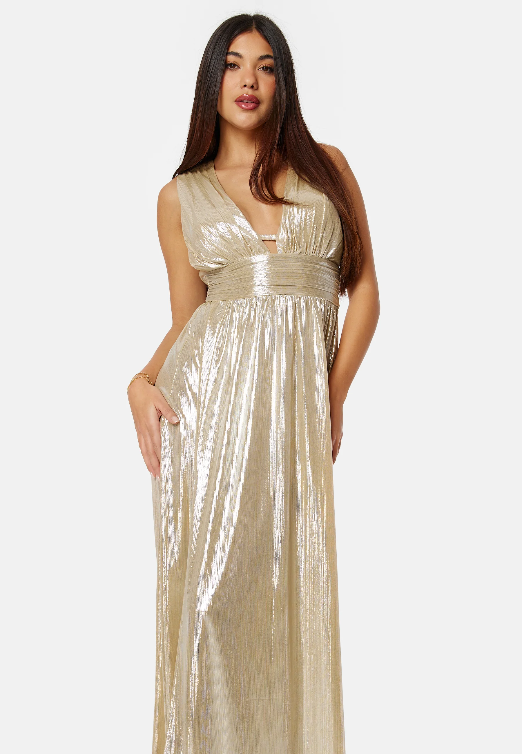 High slit metallic Gown - Image 3