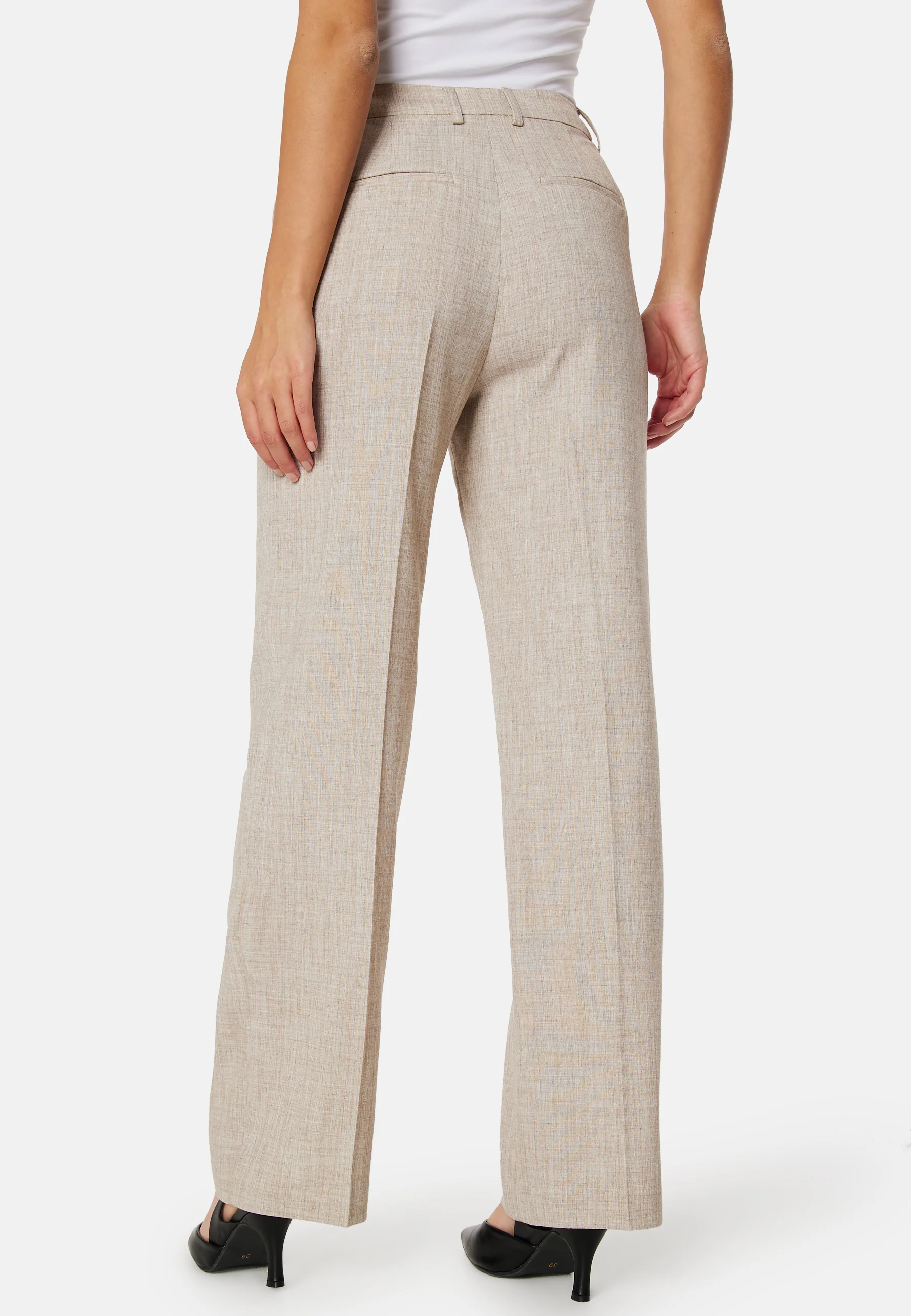 High Waist Melange Suit Pants - Image 2