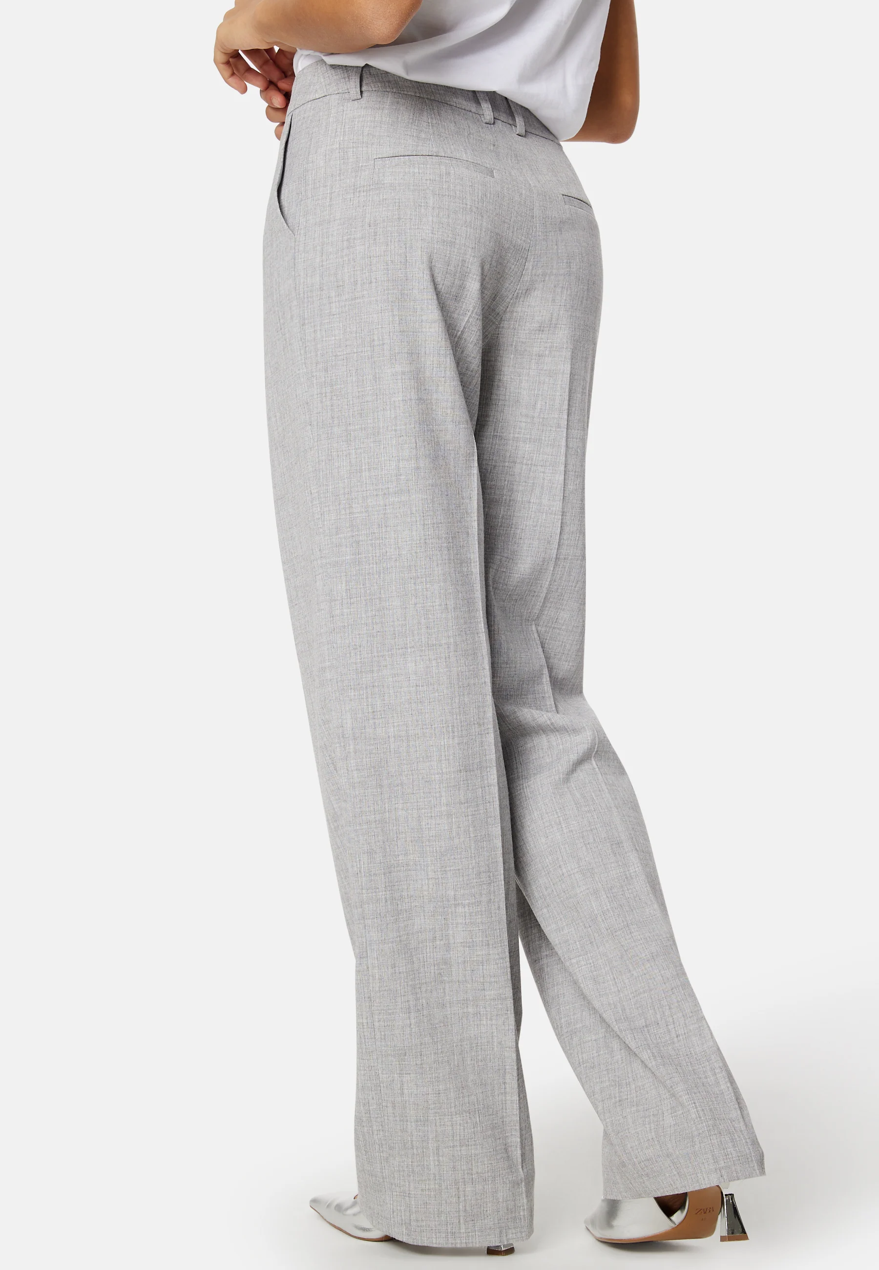 High Waist Melange Suit Pants - Image 3