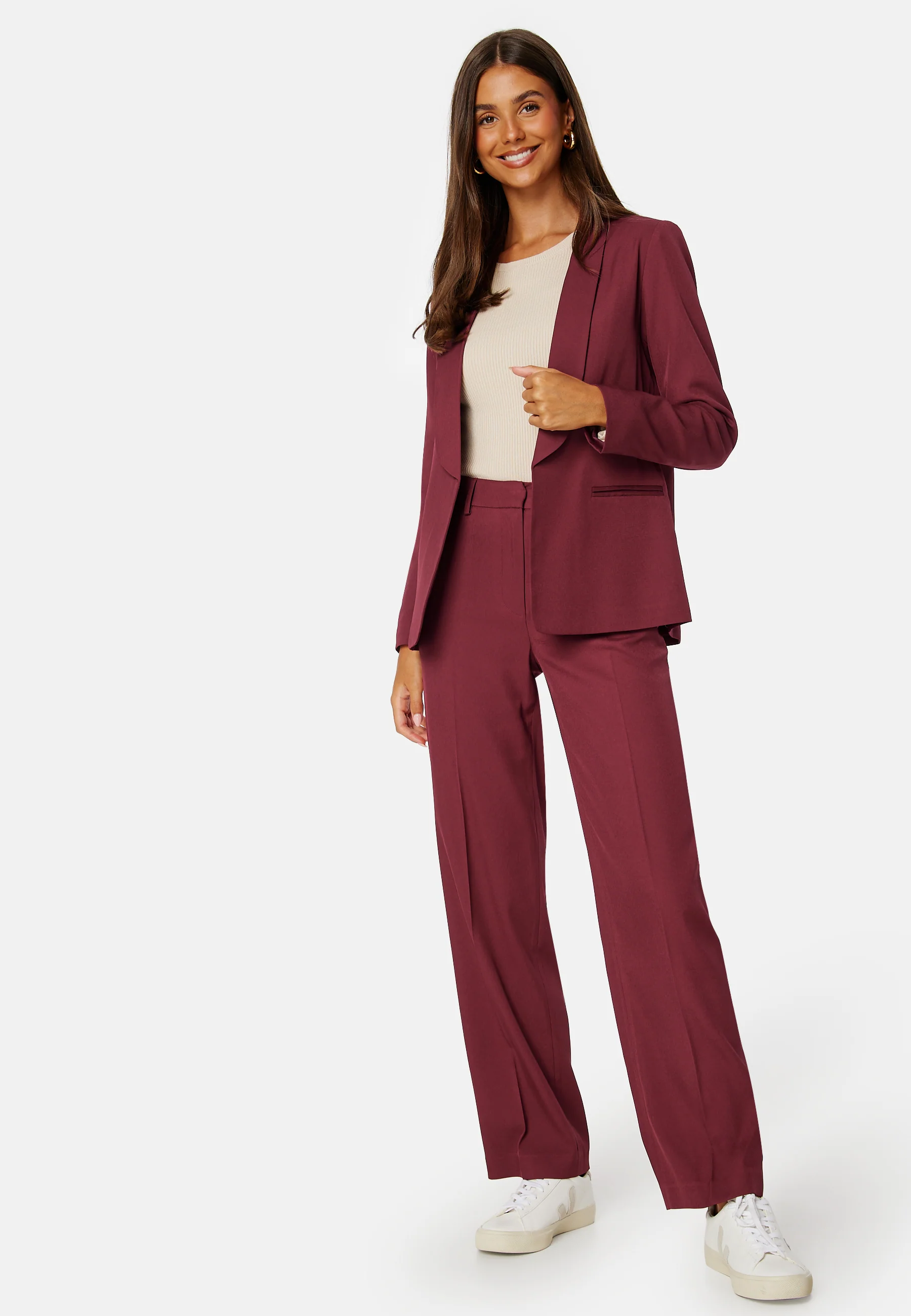 High Waist Regular Suit Trousers - Image 2