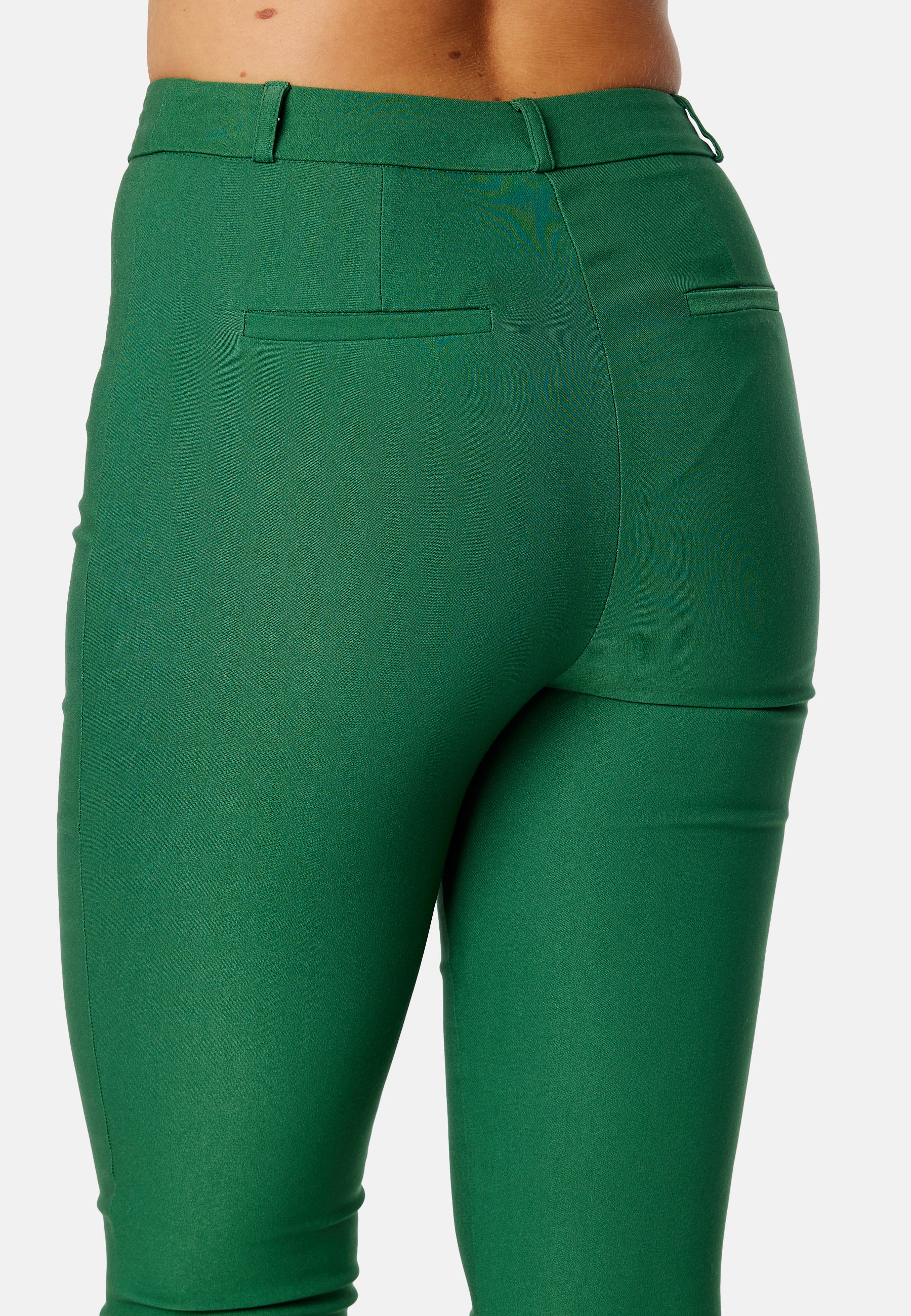 High Waist Stretchy Ankle Slit Trousers - Image 3