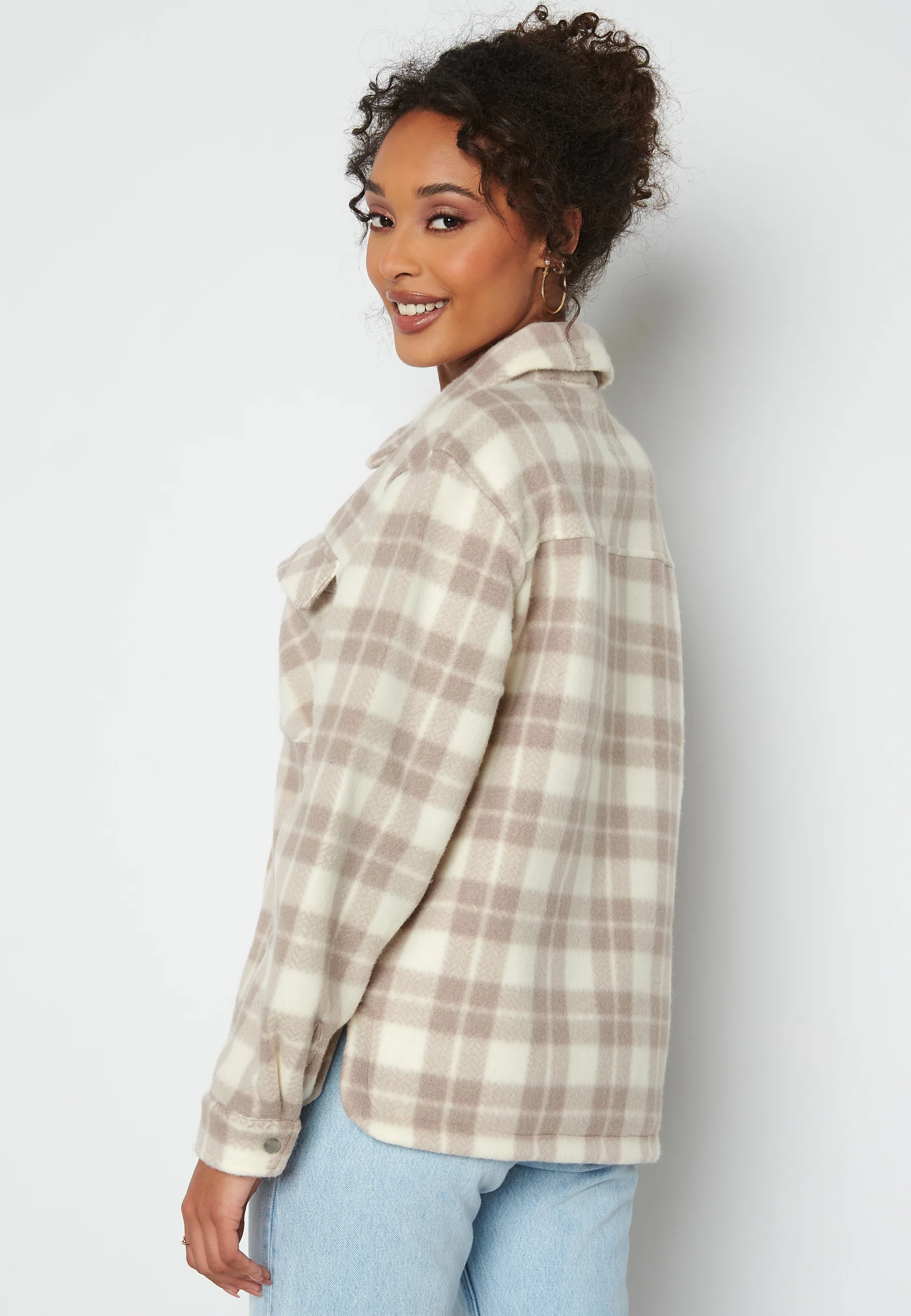 Holly Check Short Shacket - Image 3