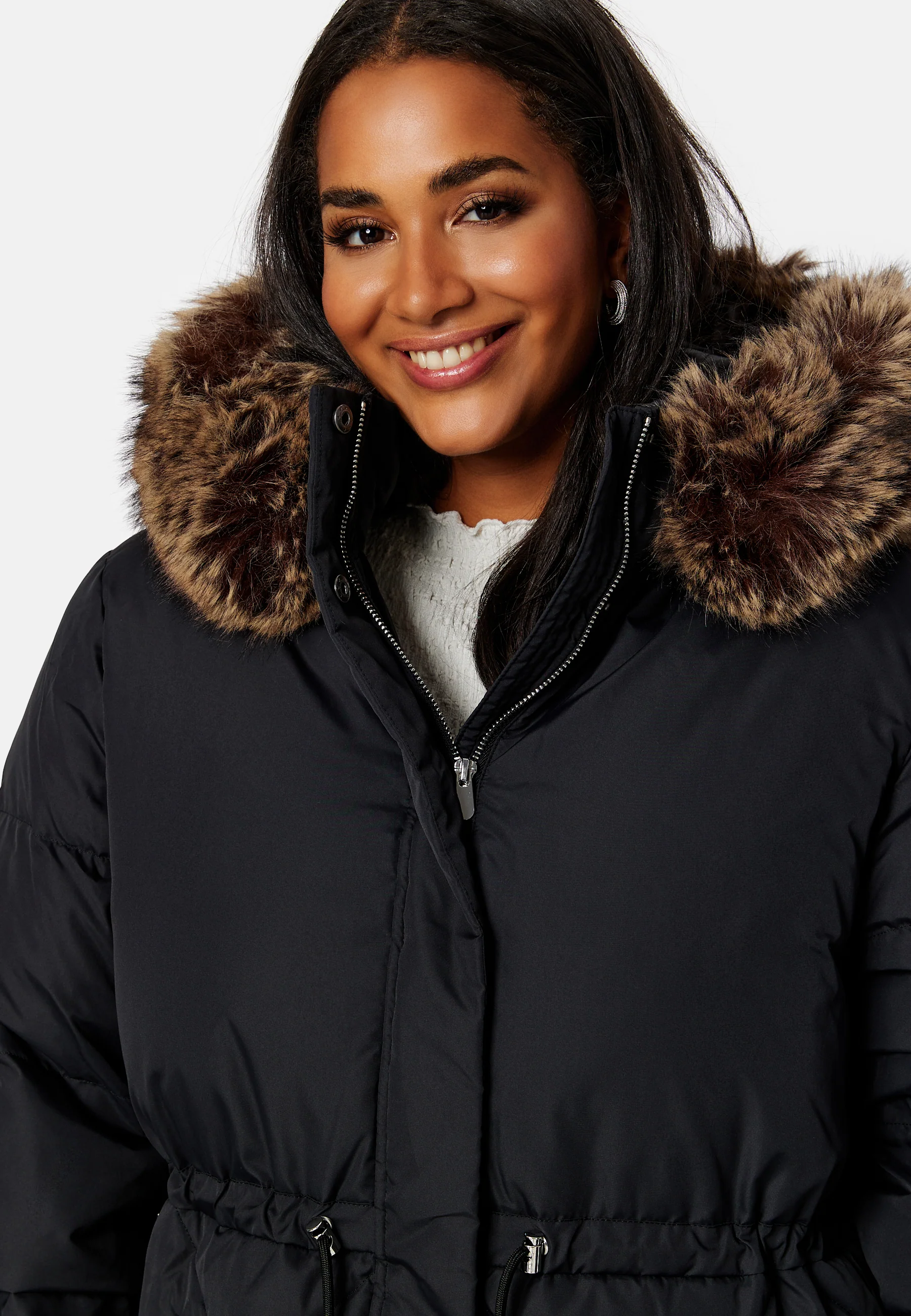 Hooded Long Down Jacket - Image 9