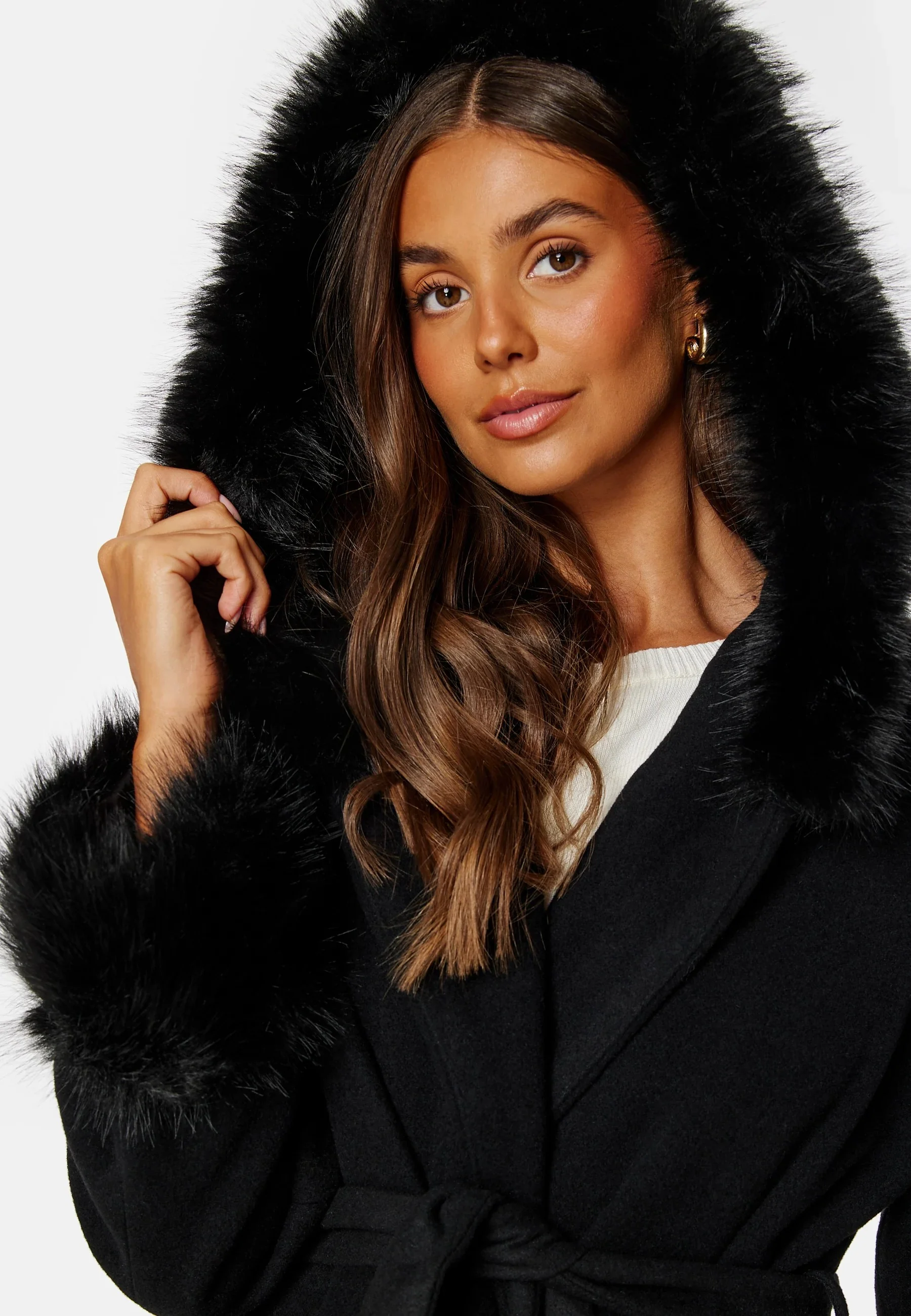 Hooded Wool Blend Coat - Image 2