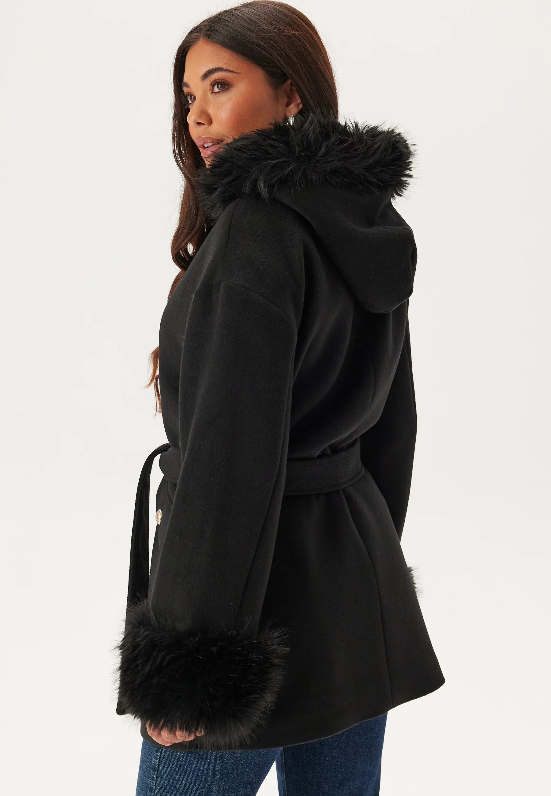 Hooded Wool Blend Coat - Image 5