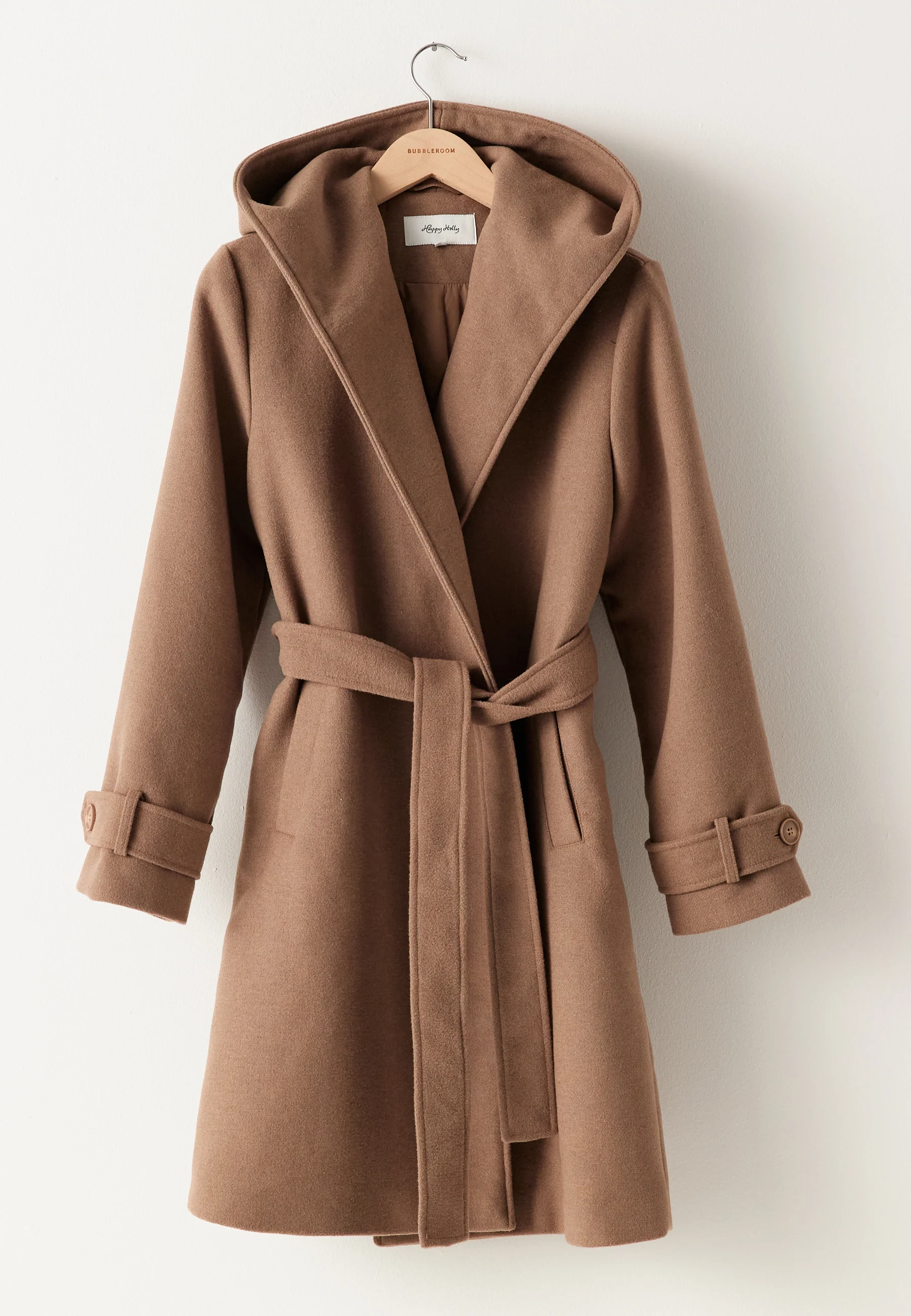 Hooded Wool Mix Coat - Image 10