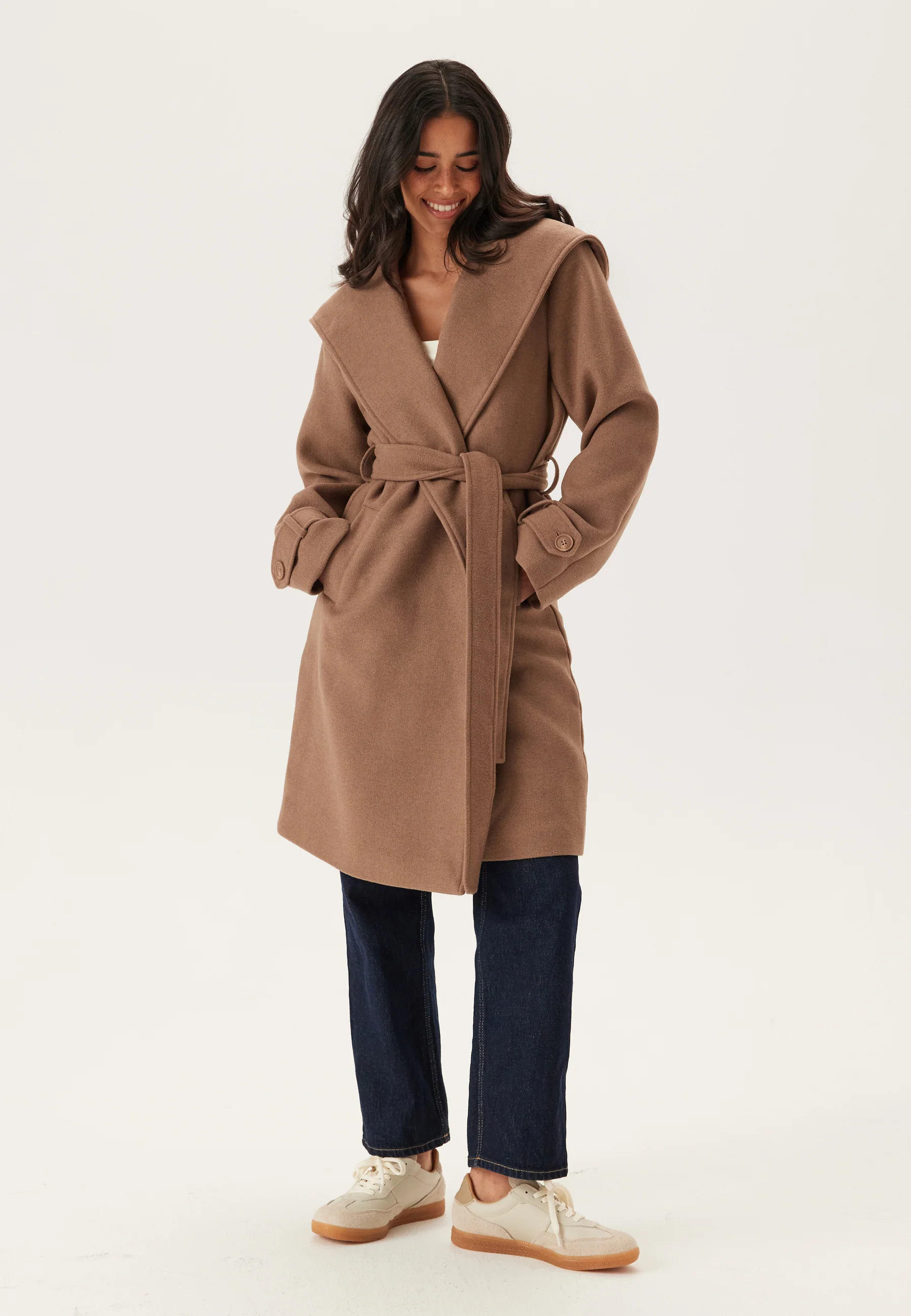 Hooded Wool Mix Coat - Image 2