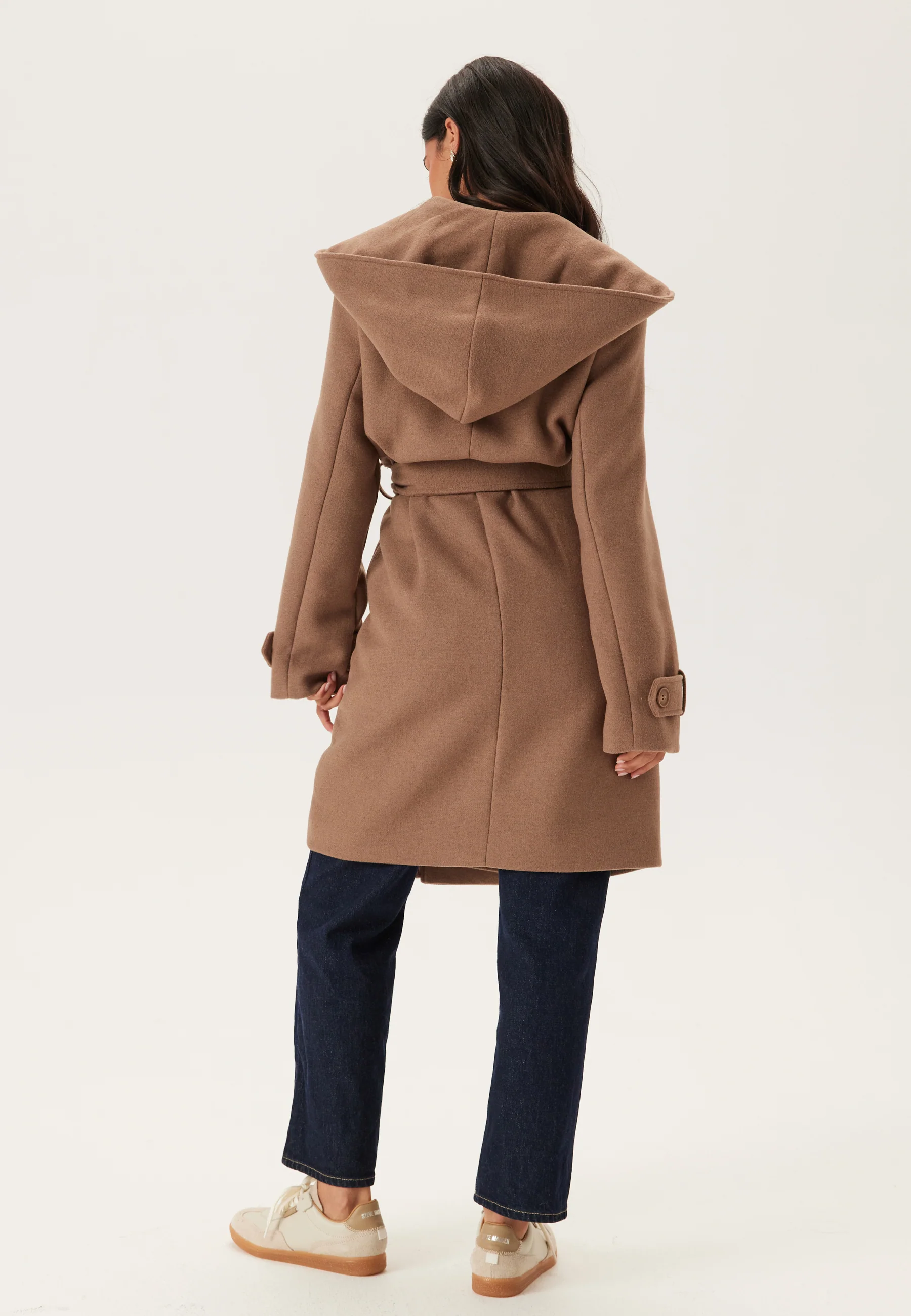 Hooded Wool Mix Coat - Image 3