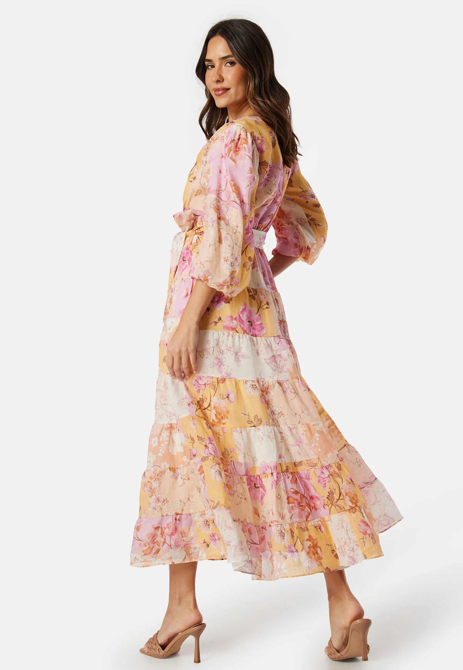 Imogen Tiered Wrap Midi Dress - Image 2