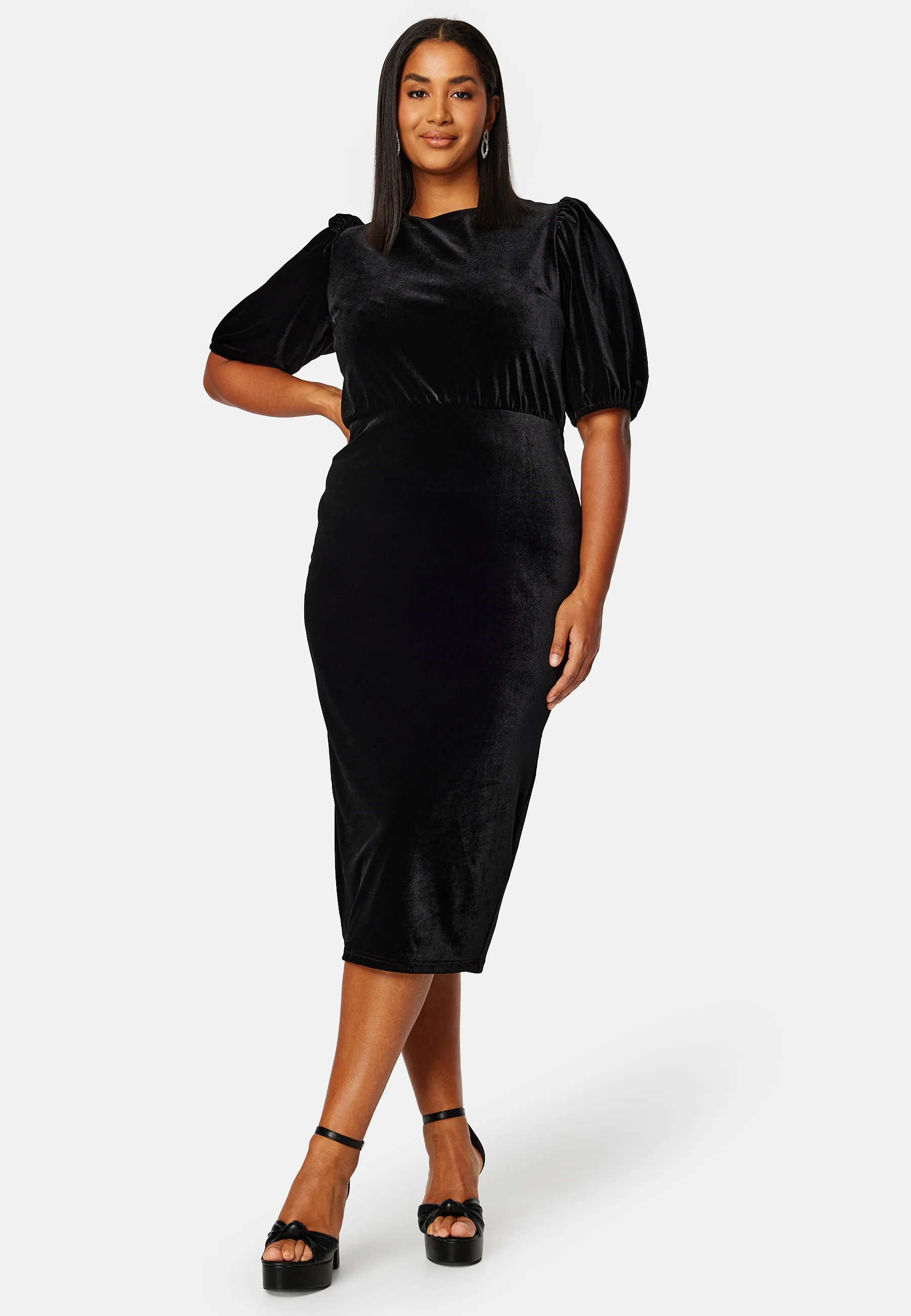 Irse Velvet Midi Dress - Image 5
