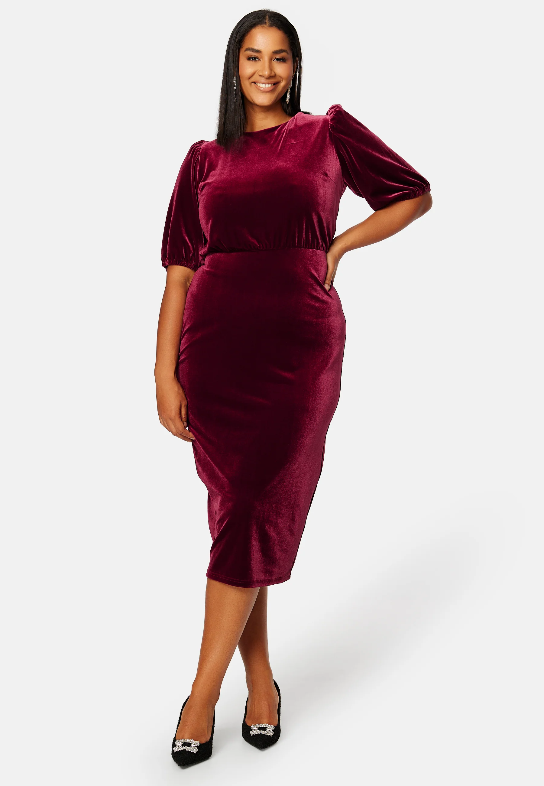 Irse Velvet Midi Dress - Image 5