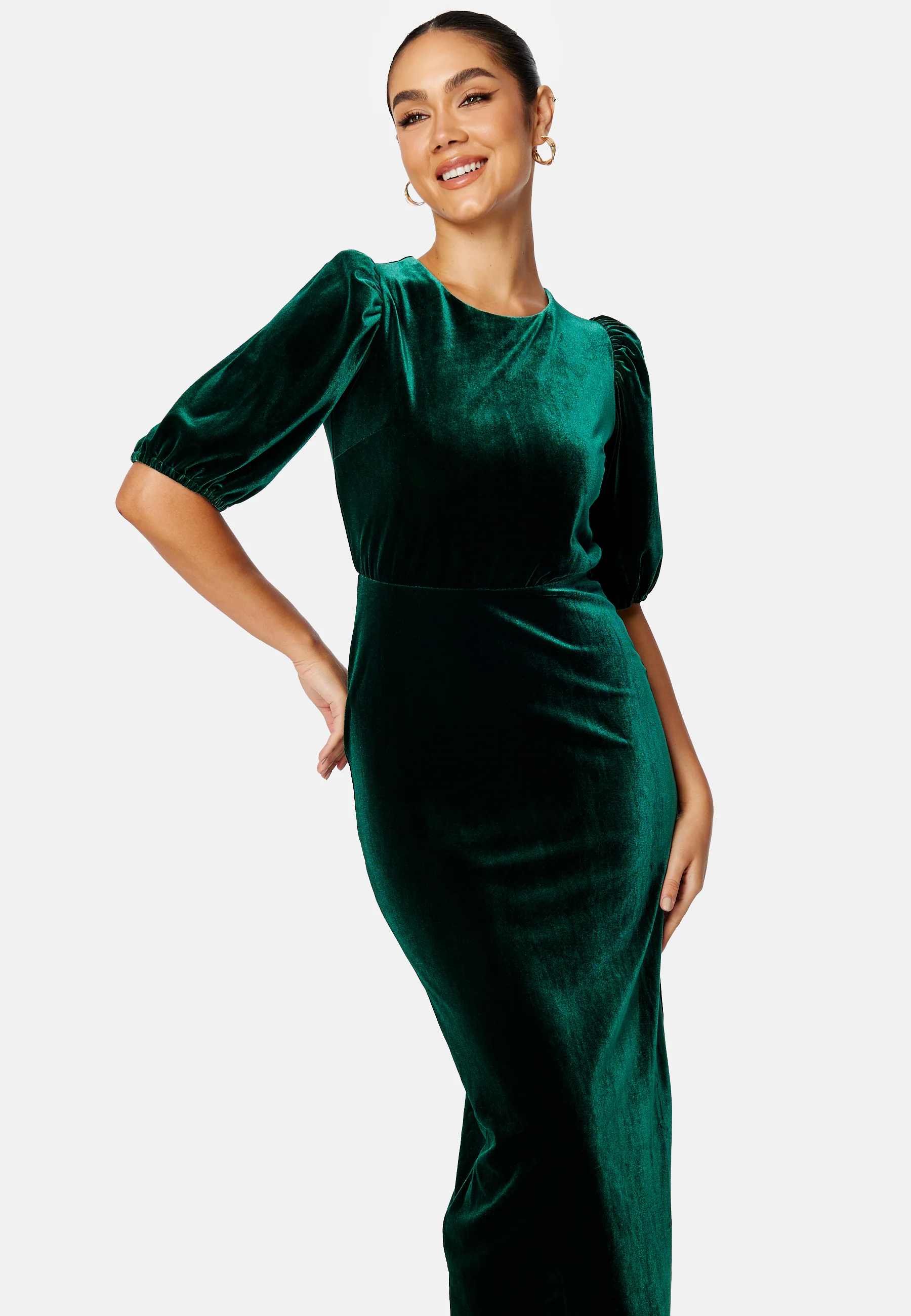 Irse Velvet Midi Dress - Image 3