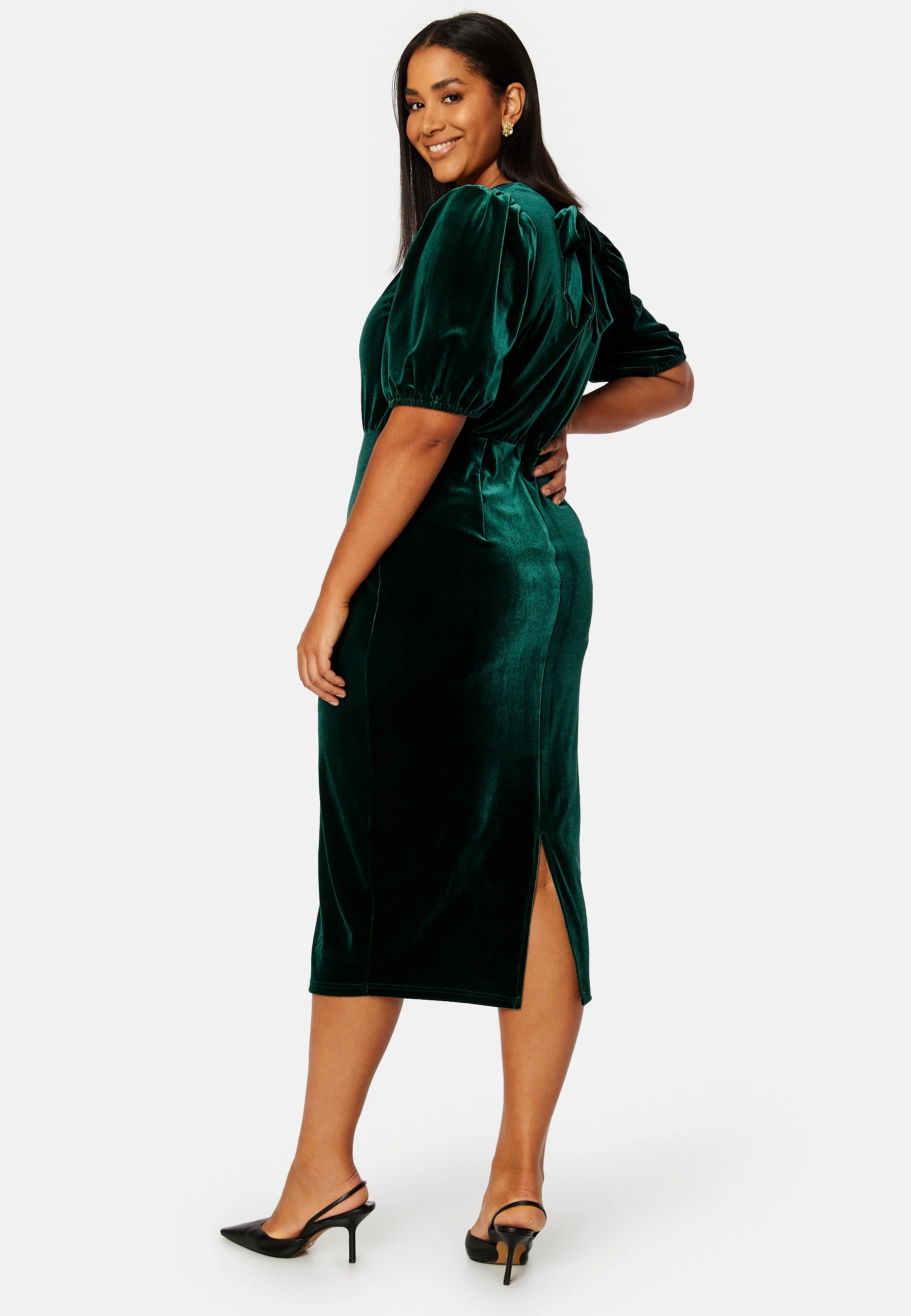 Irse Velvet Midi Dress - Image 6