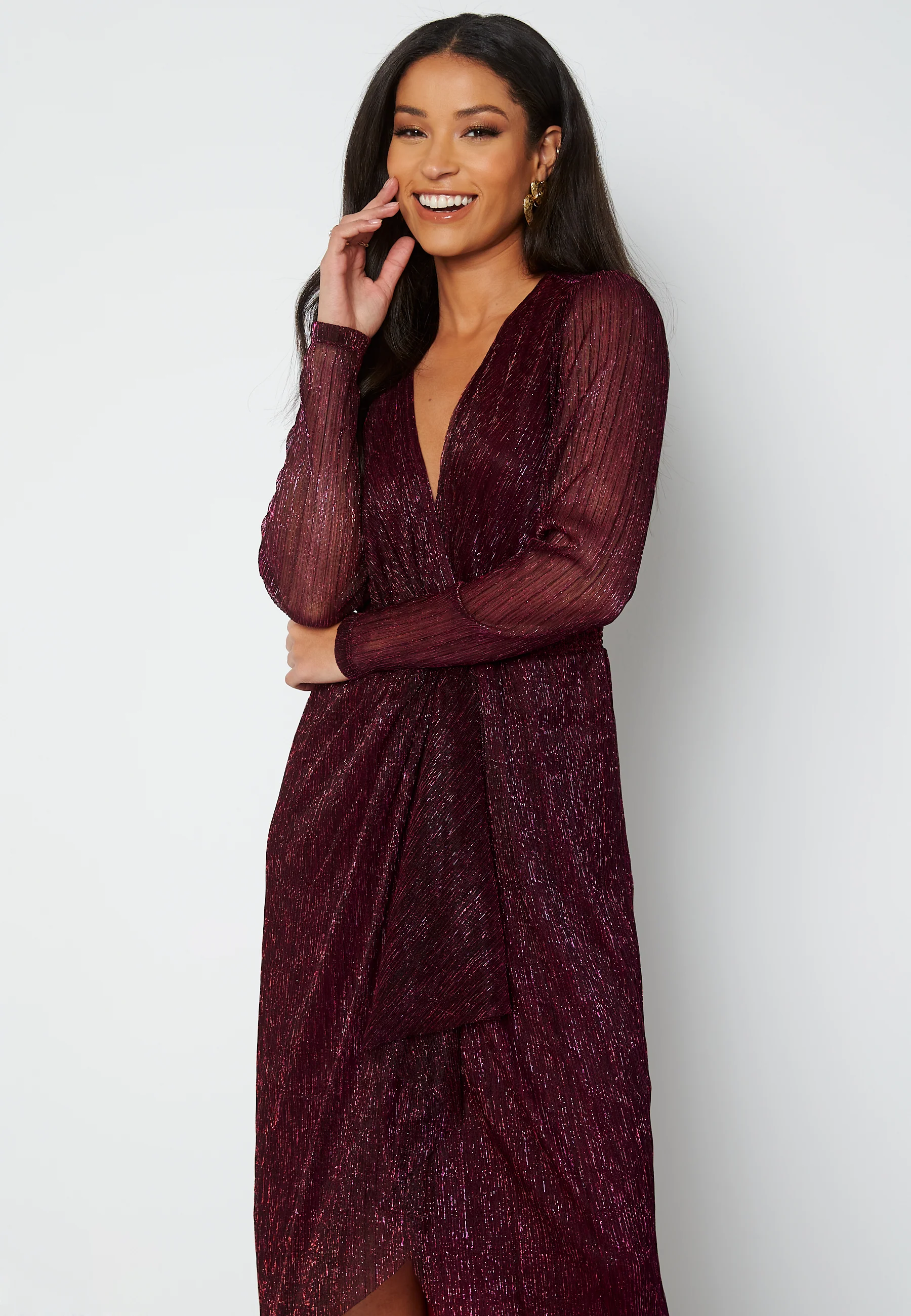 Izzy Plisse Midi Dress - Image 4