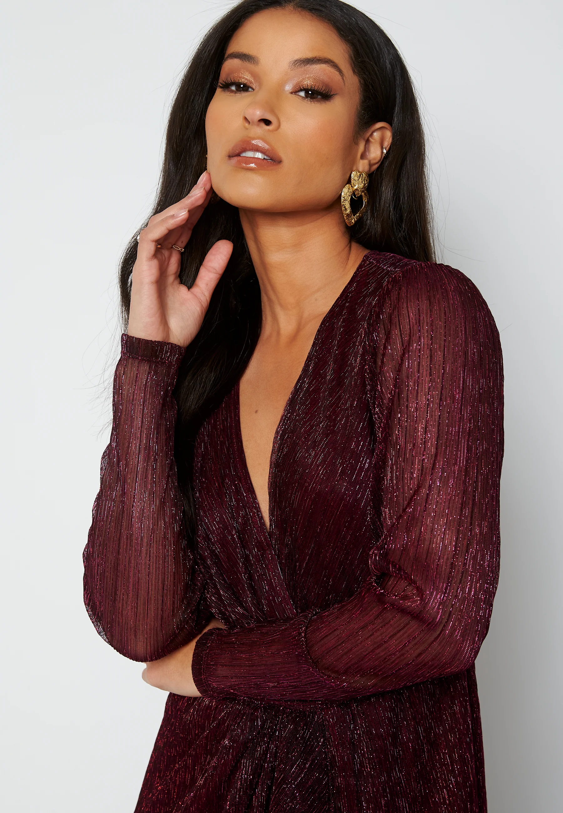 Izzy Plisse Midi Dress - Image 5