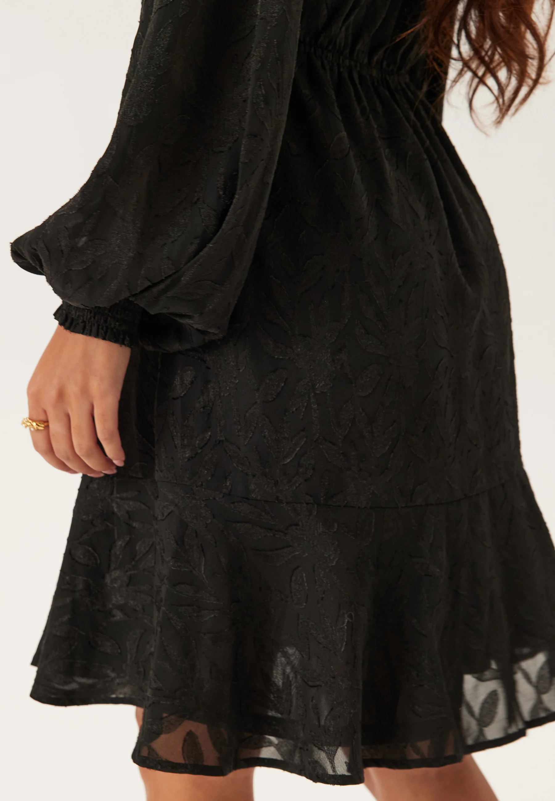 Jacquard Flounce Dress - Image 5