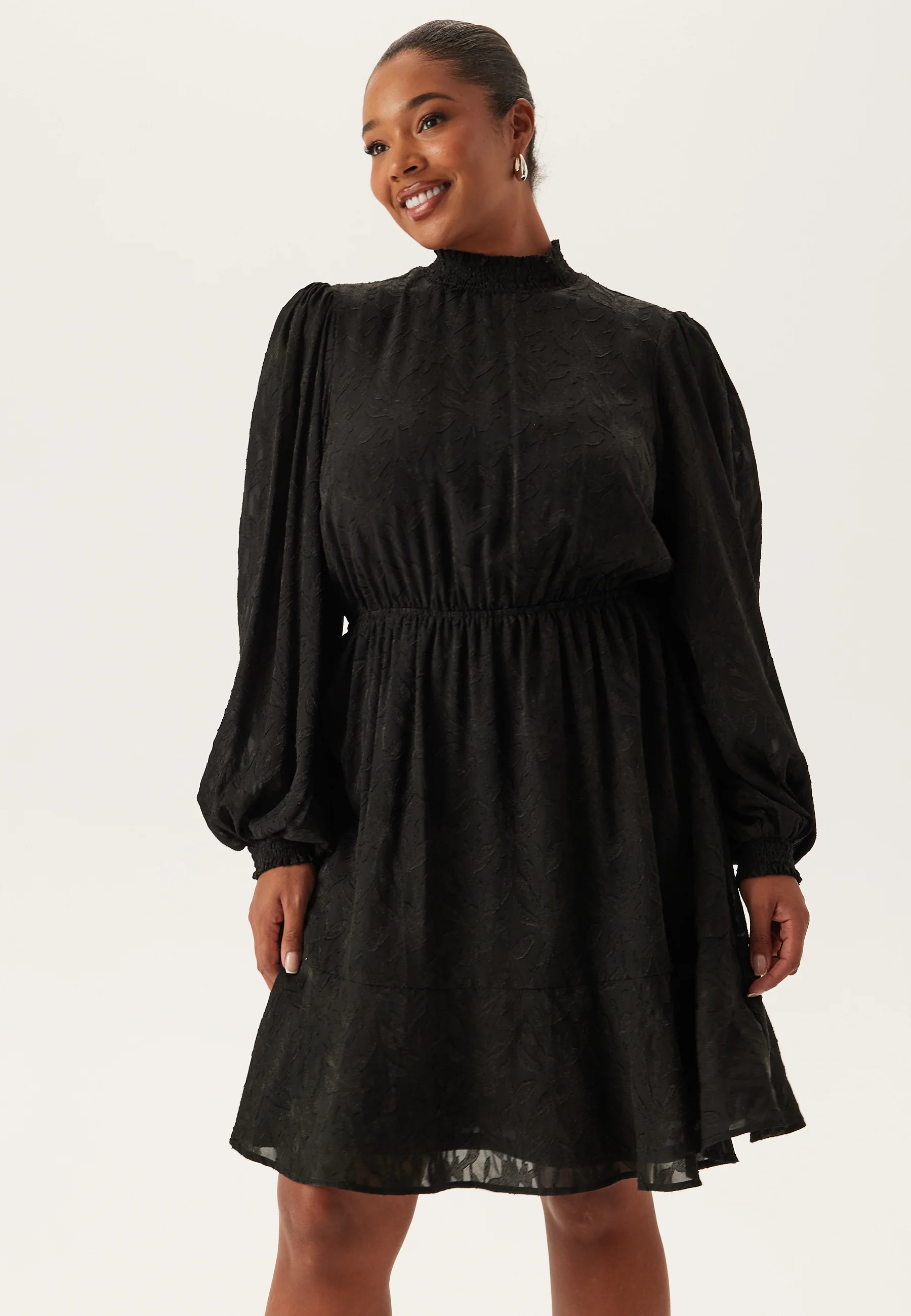 Jacquard Flounce Dress - Image 6