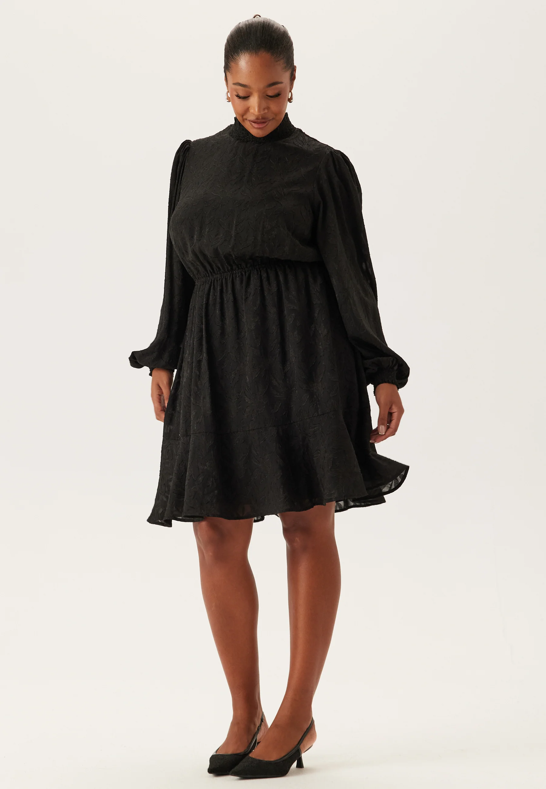 Jacquard Flounce Dress - Image 8